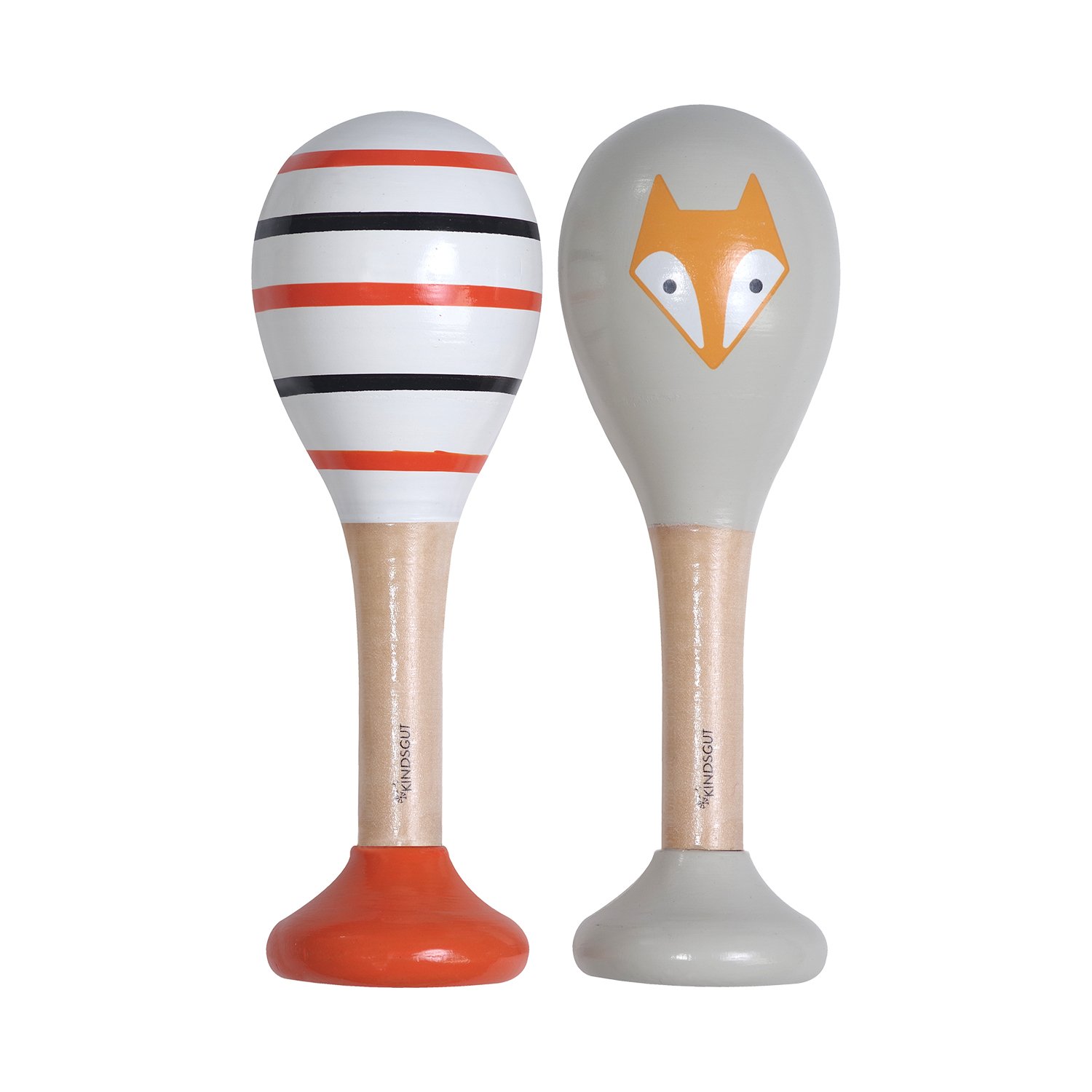 Fox and stripes rattles KINDSGUT Orange