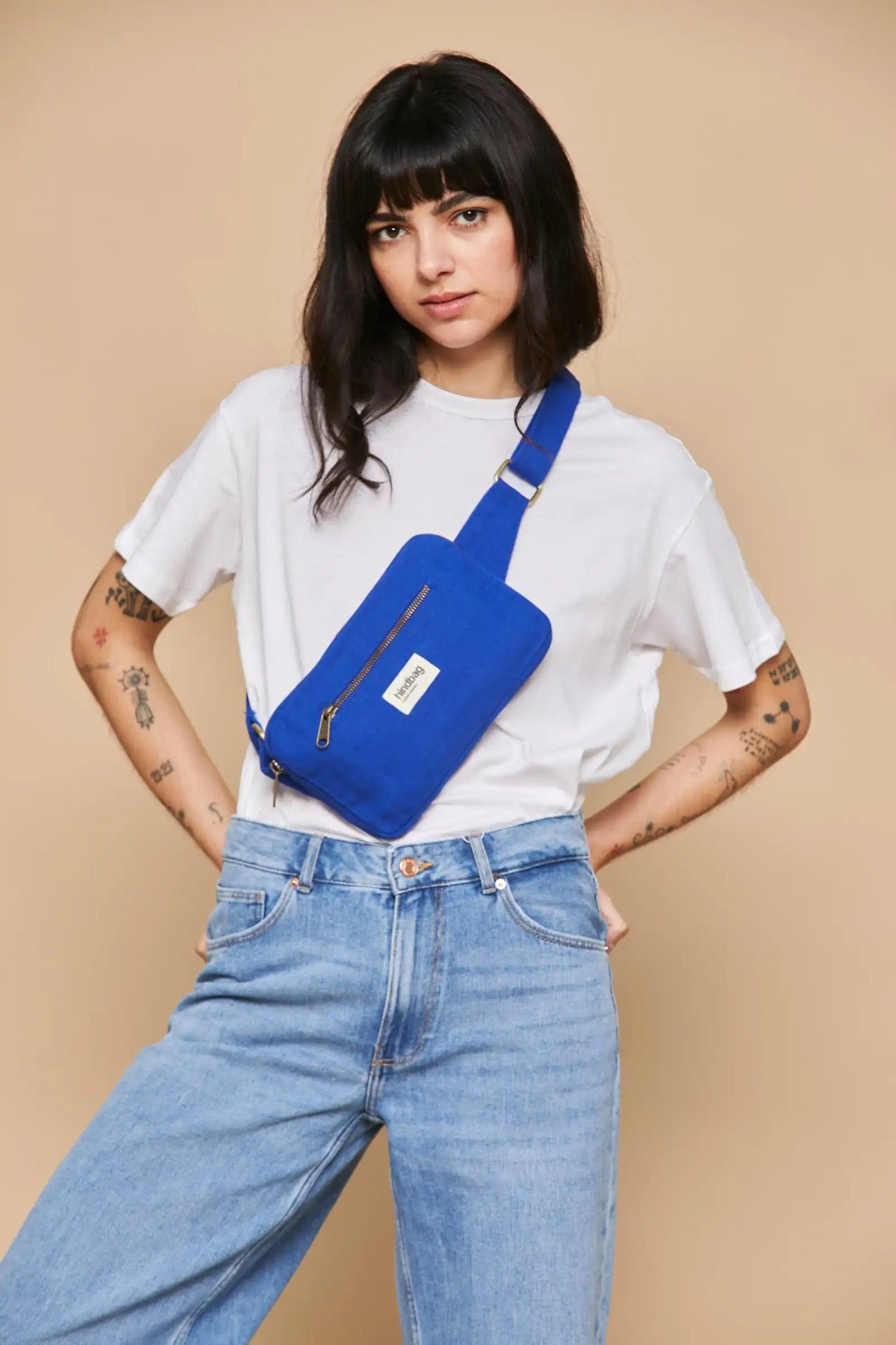 Cotton waist bag HINDBAG Blue