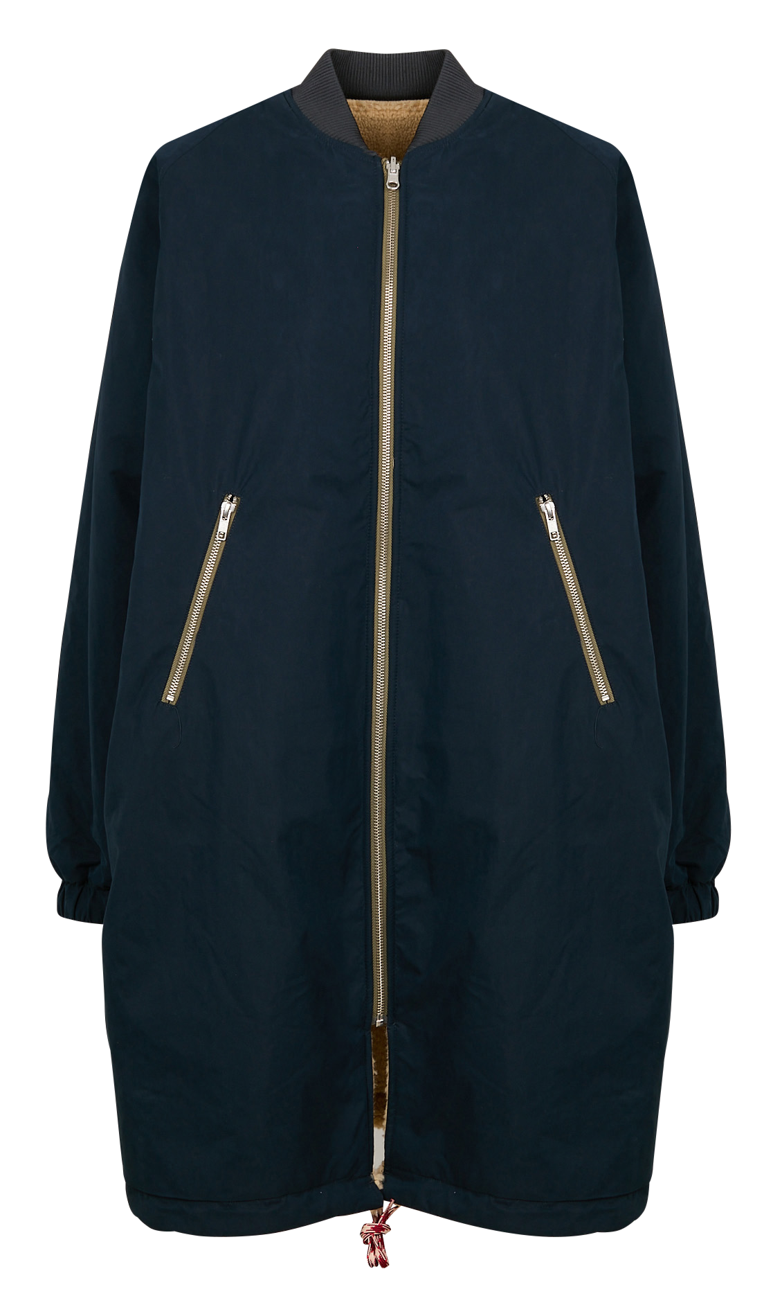 Oversized omkeerbare parka van gemengd katoen BELLEROSE Blauw