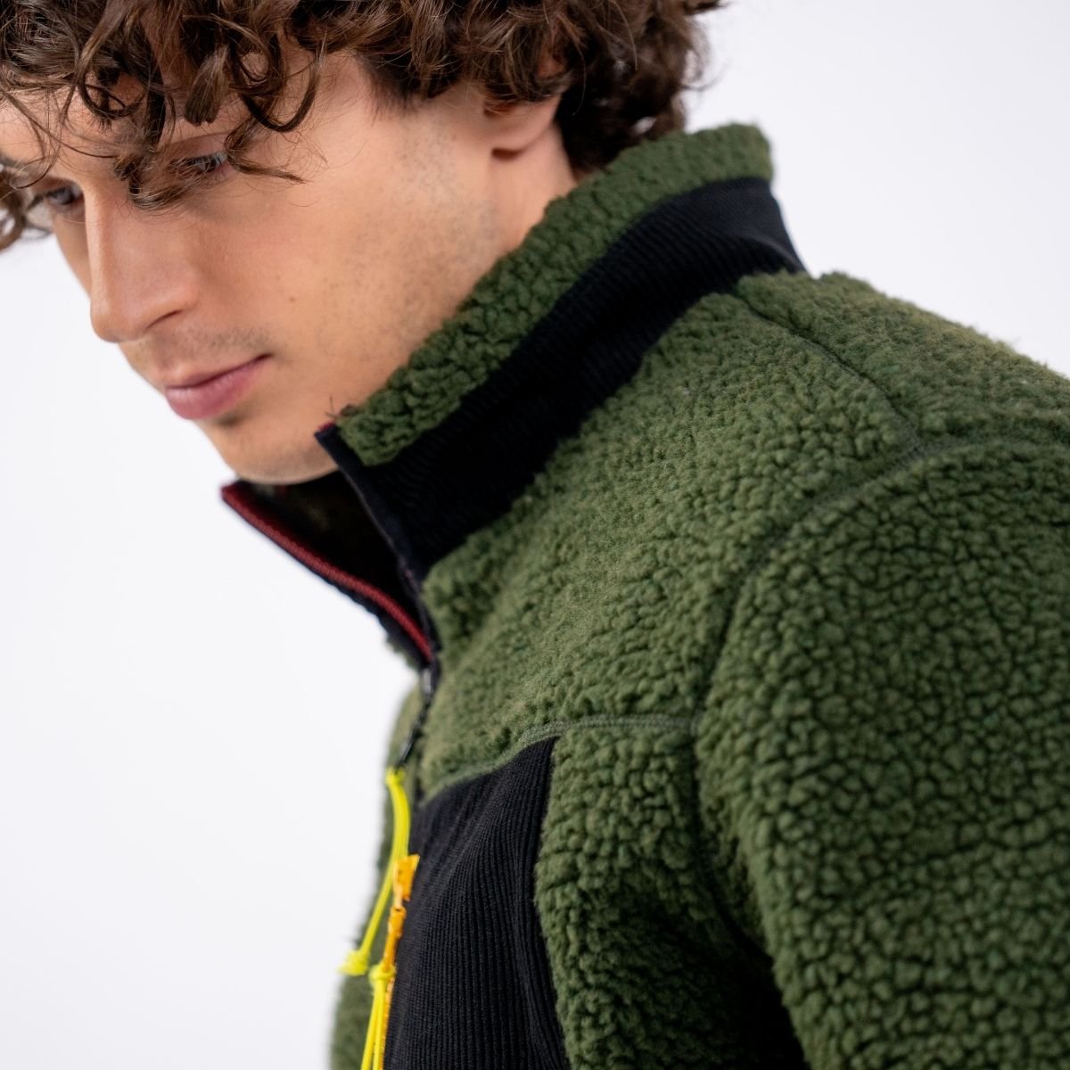 Sherpa zip-up jacket BILLYBELT Khaki