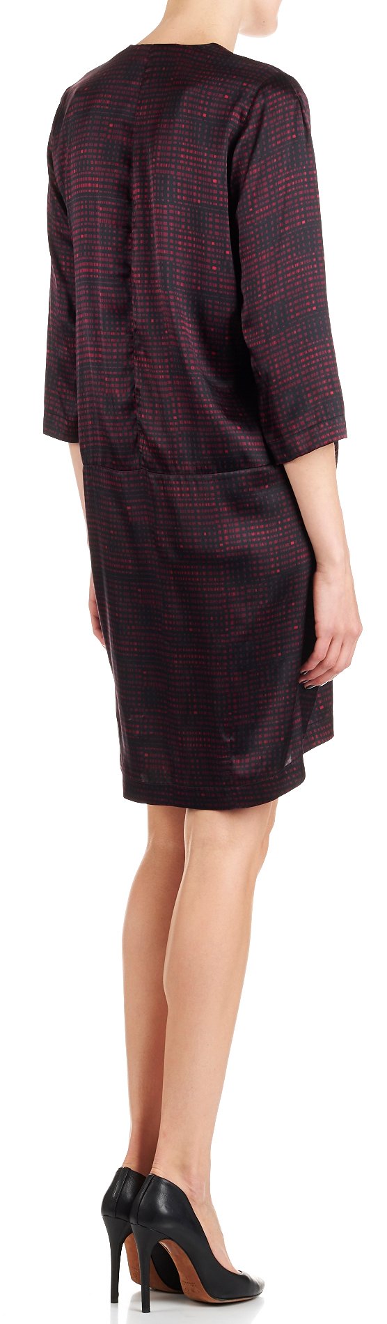 Stretch silk dress ATTIC AND BARN Brown