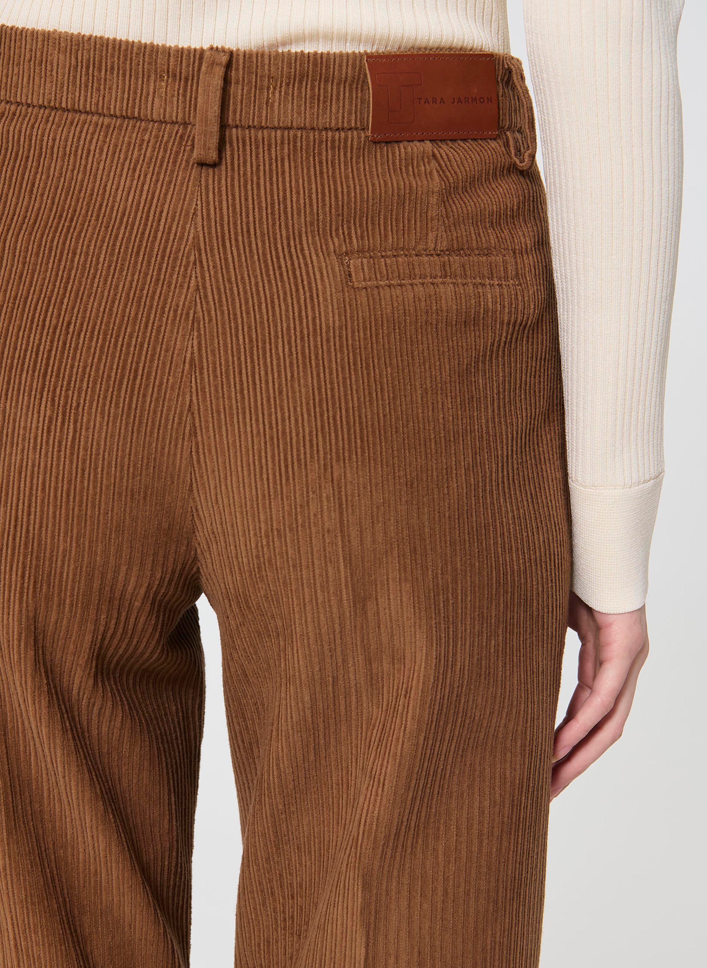 Wide corduroy trousers TARA JARMON Brown