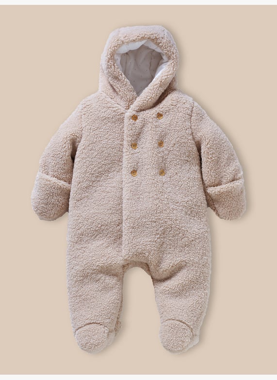 Sherpa plush effect pilot jumpsuit Beige clair Cyrillus Child