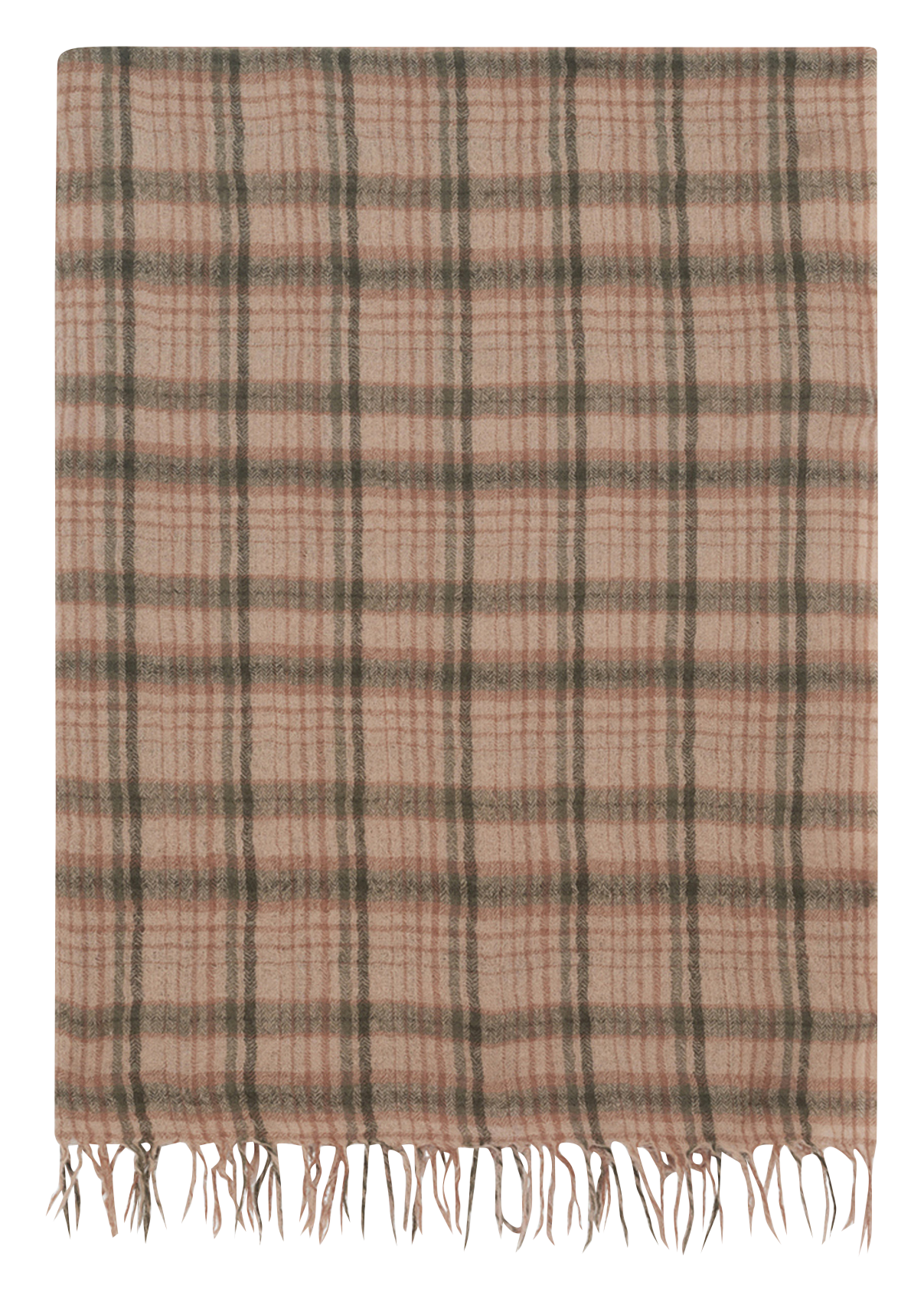 Effen wollen sjaal PABLO Kaki