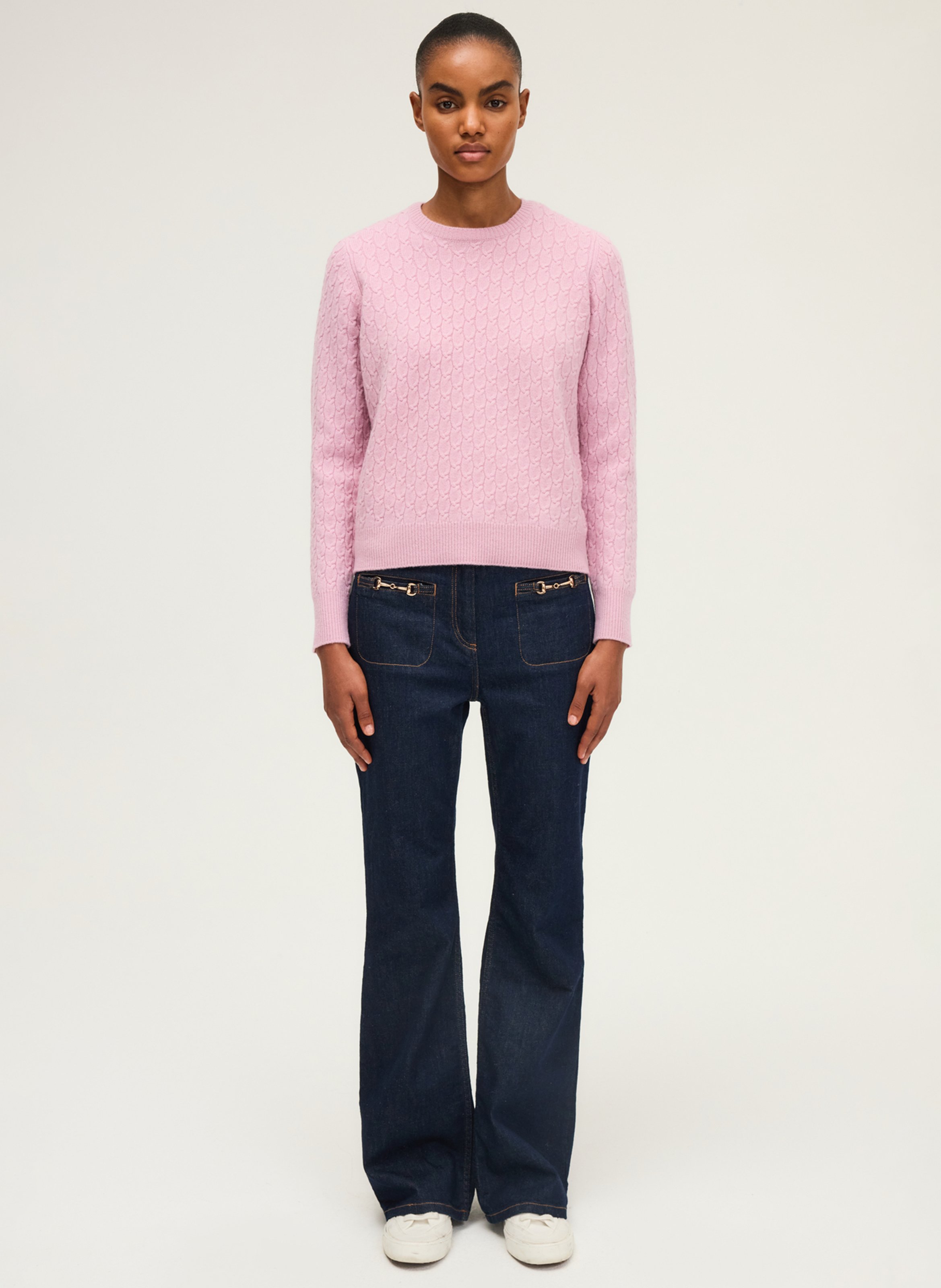 Pull col rond en laine PABLO Rouge