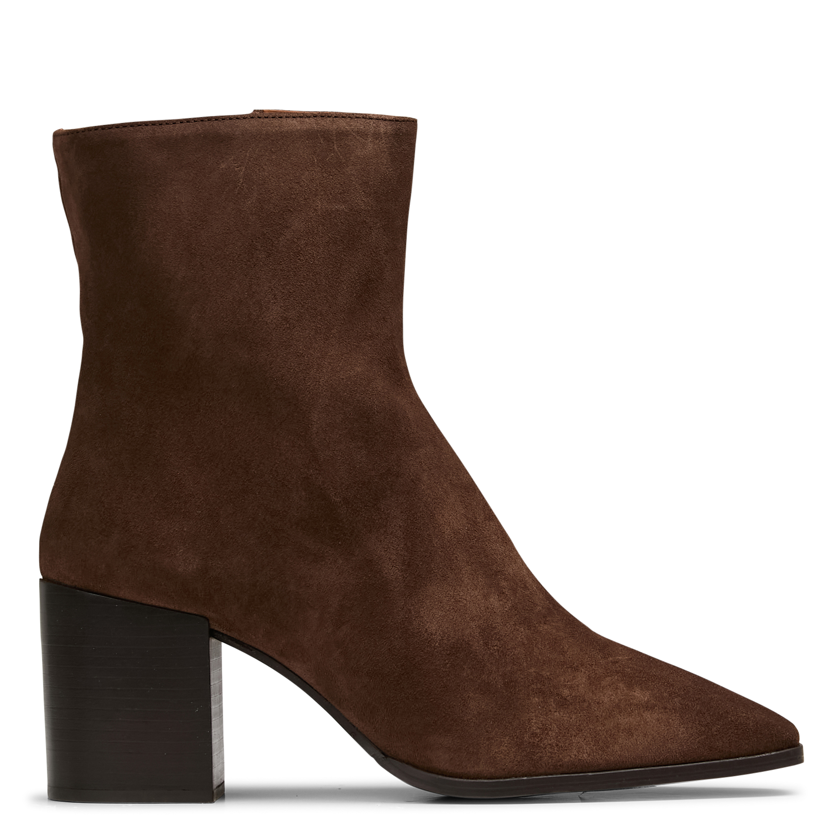 Bottines à talons en cuir RIVECOUR Marron