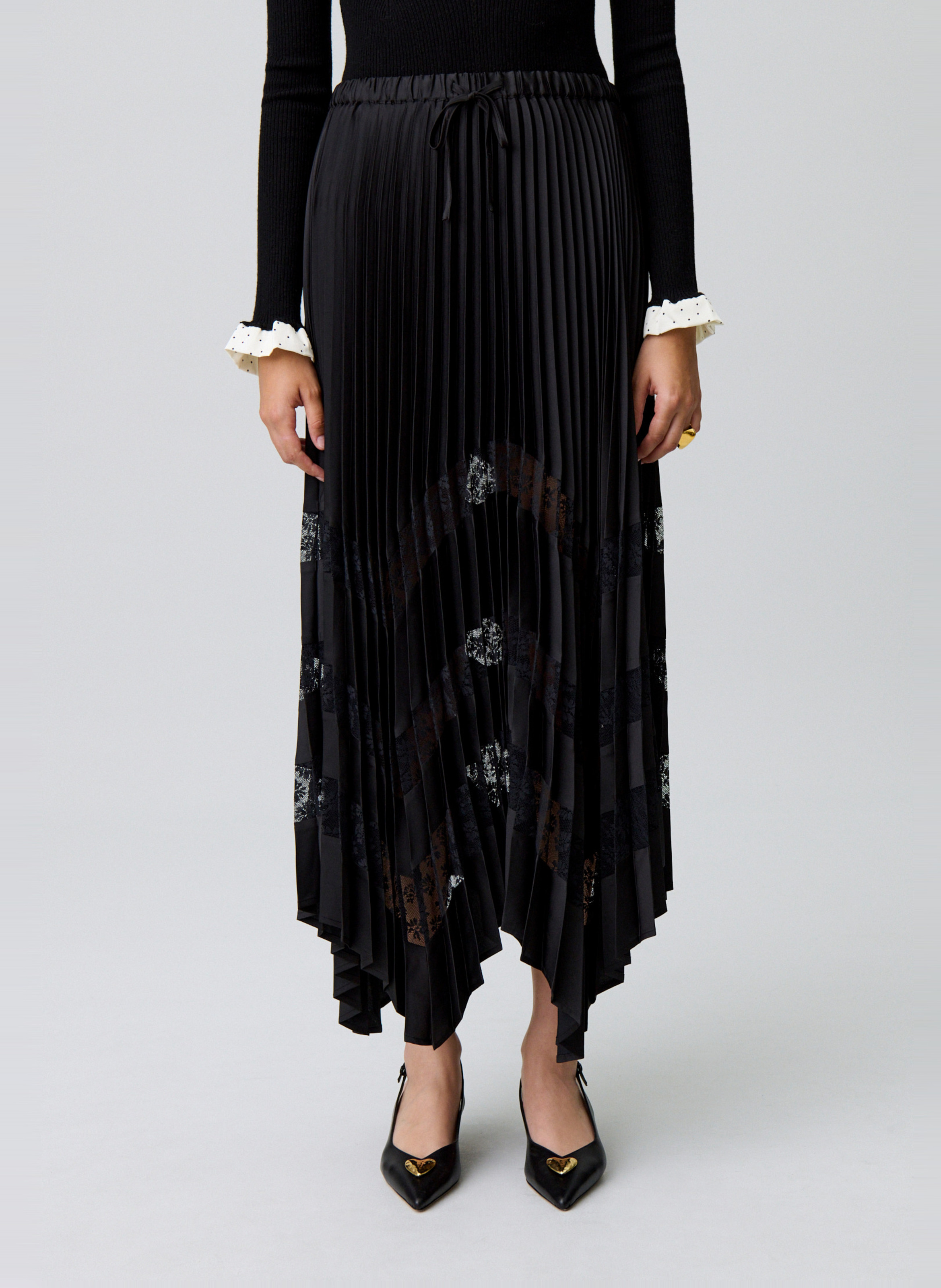 Jupe longue plissée Noir Claudie pierlot - Femme CFPJU00474