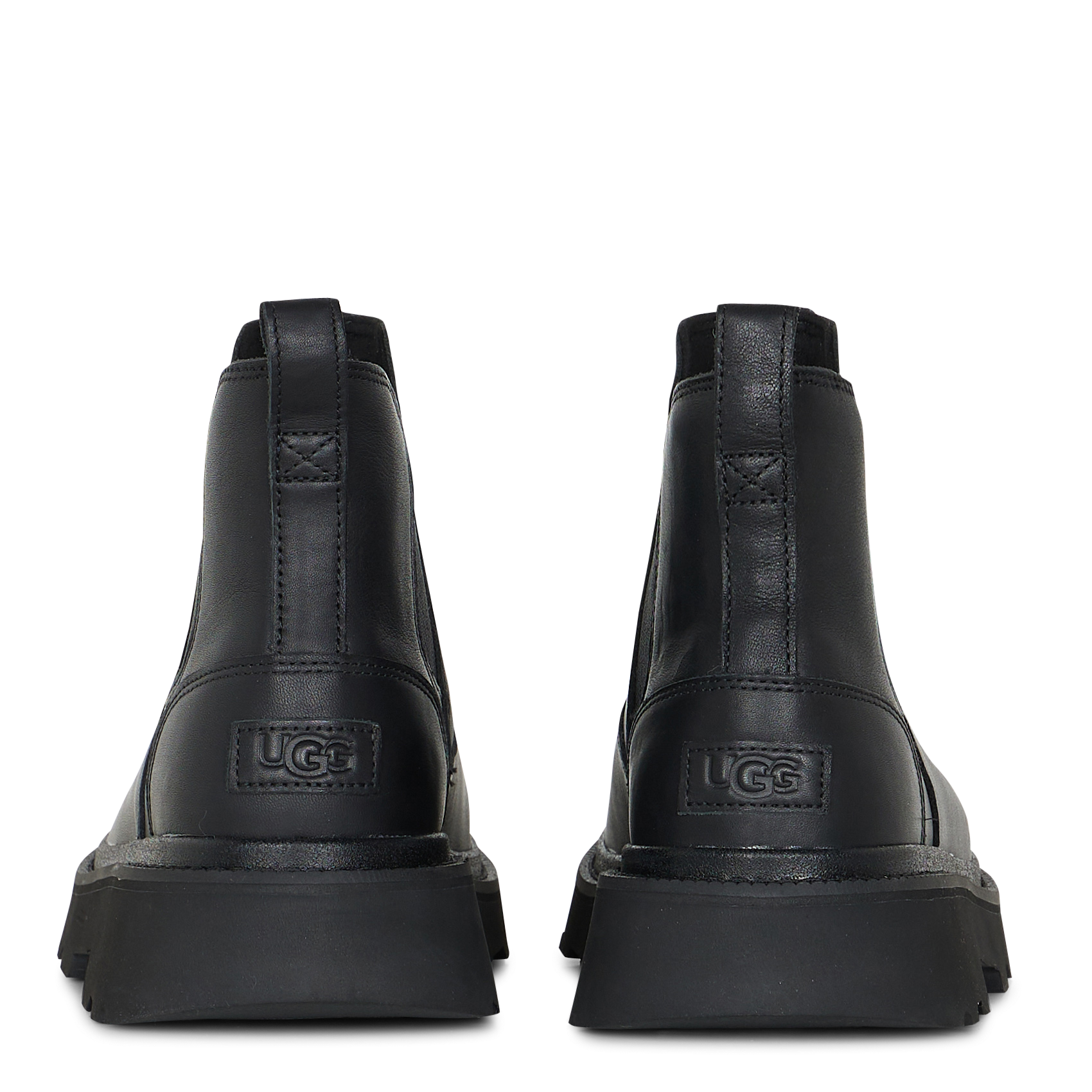 Mixed leather mid-calf boots UGG Black