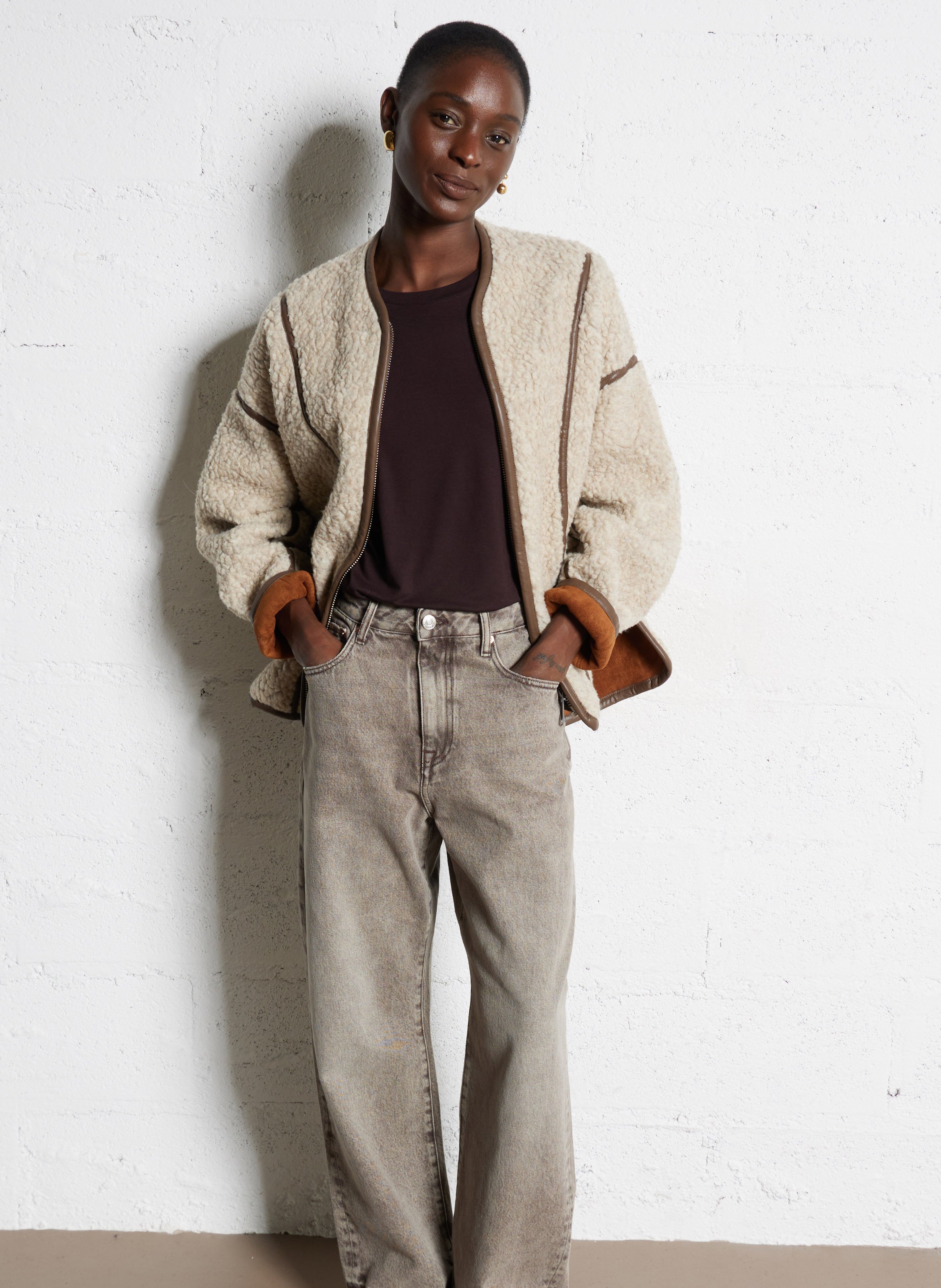 Ceinture en cuir mélangé - Look 1