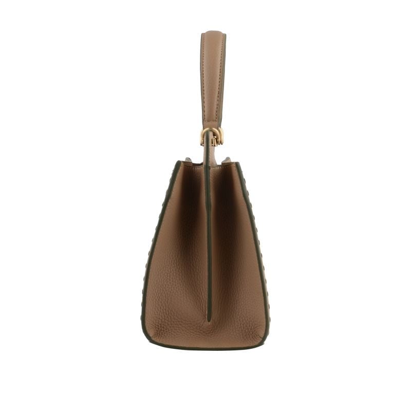 Handbag - cowhide leather POURCHET Brown