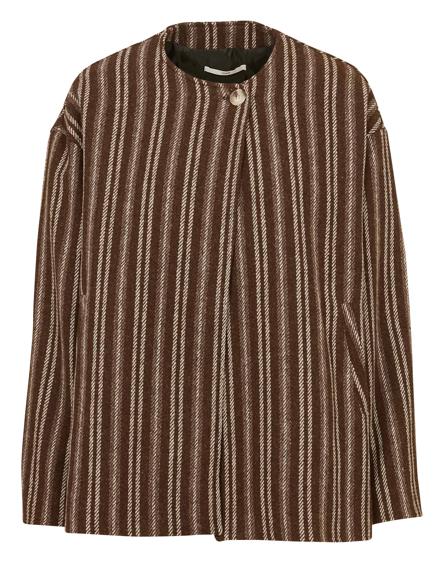 Short striped wool jacket HOD PARIS Brown