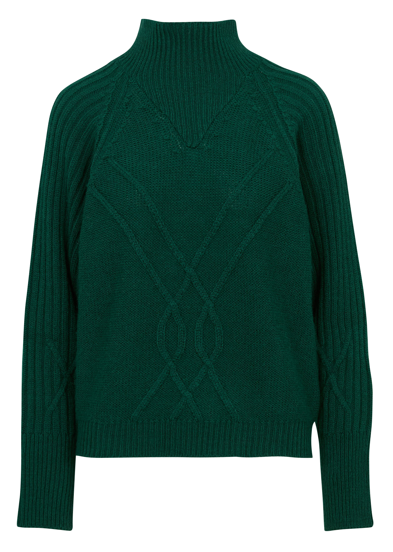 Magenta - Pullover mit Stehkragen, aus Wollmix ACOTE Grun