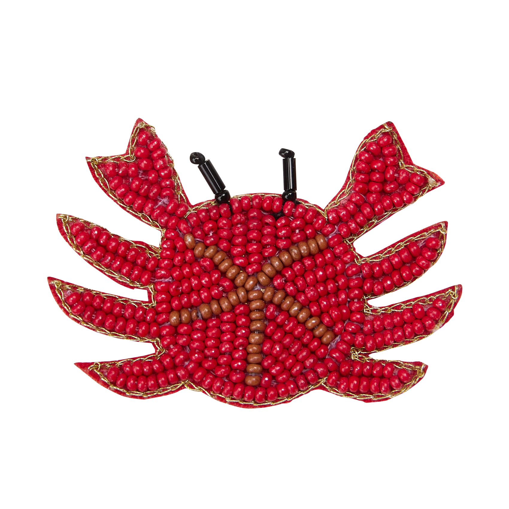 Broche forme crabe NICE THINGS Rouge