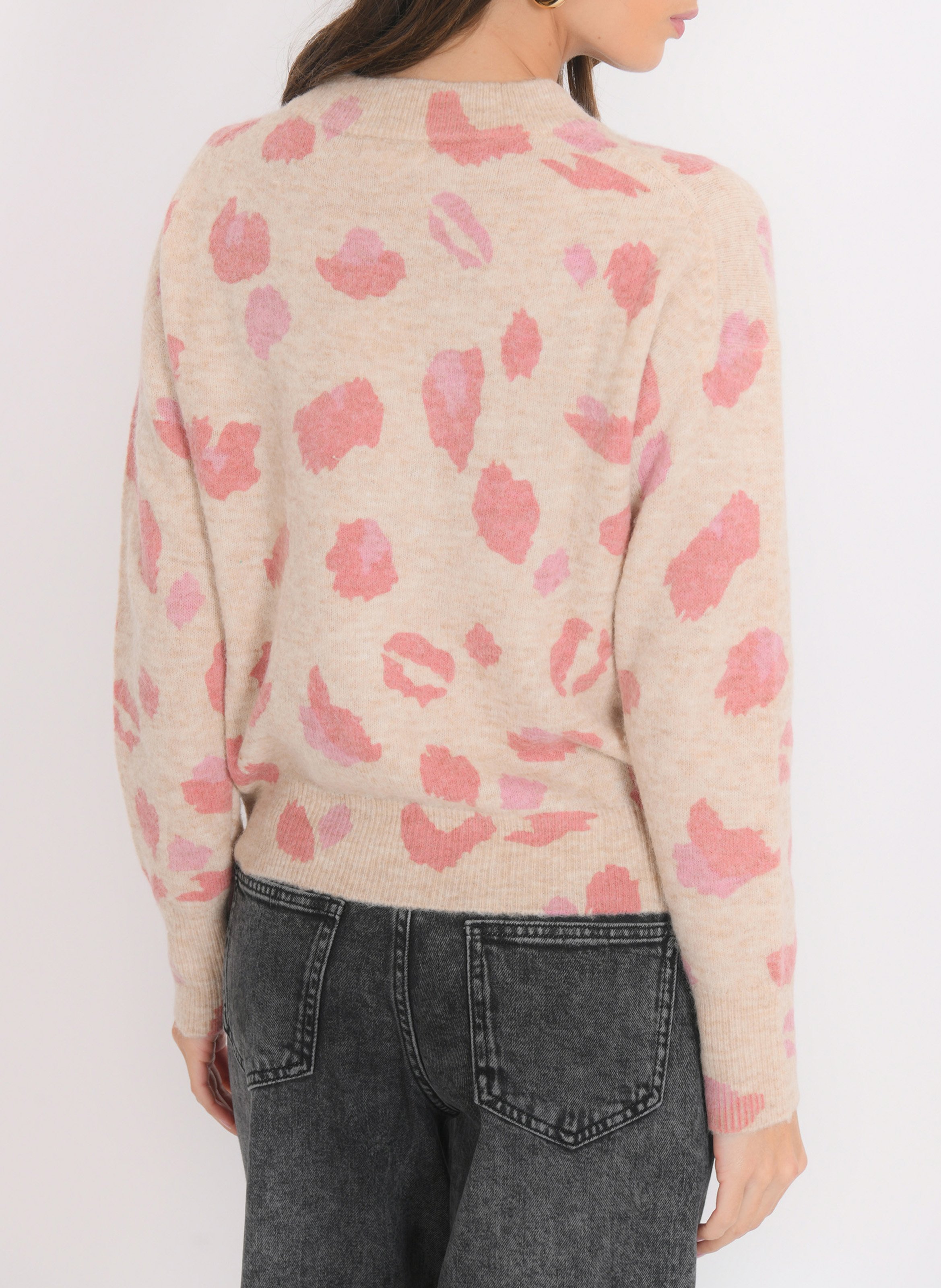 Pull imprimé en laine mélangée KOOKAI Beige