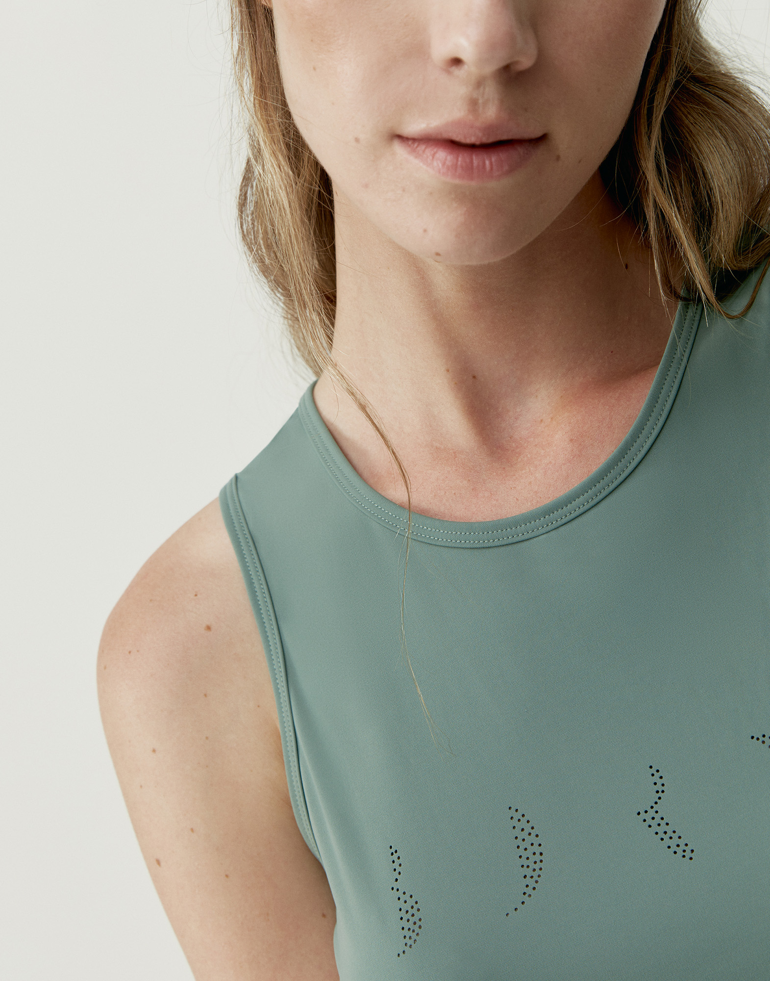 Tank top with logo on the front BORN Green