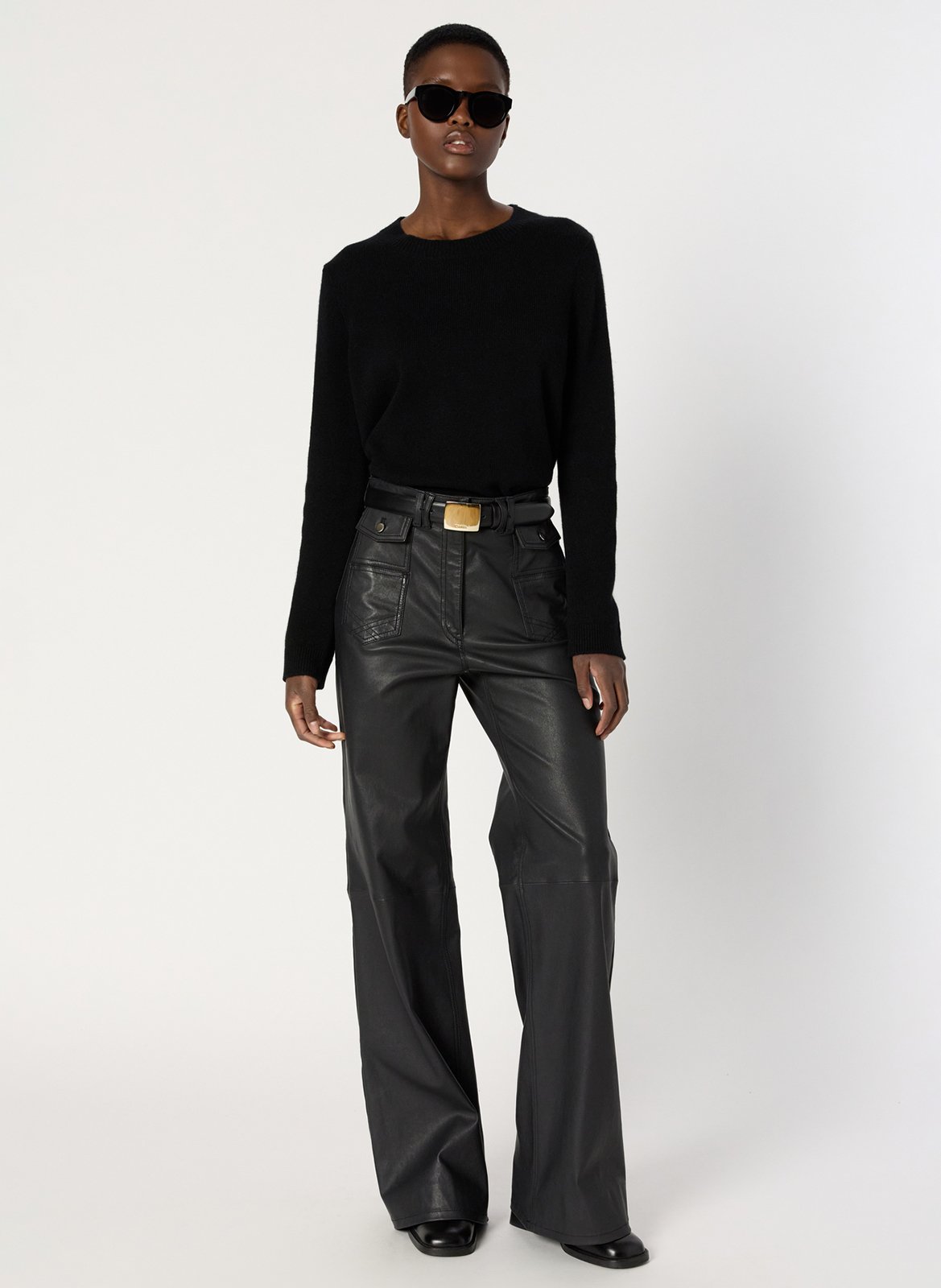 Kasjmier trui met opstaande kraag GERARD DAREL Zwart