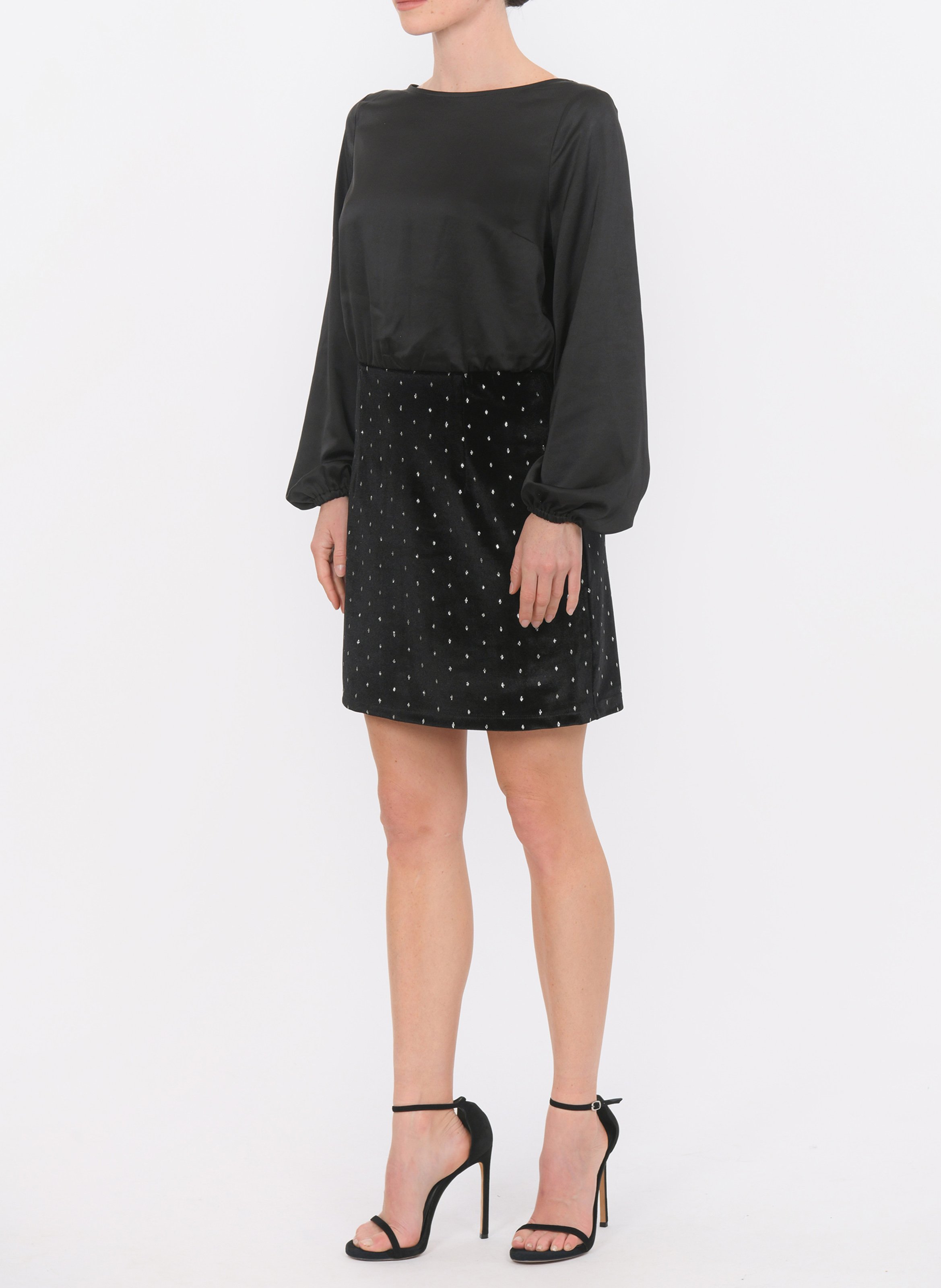 Korte jurk met ronde hals KOOKAI Zwart