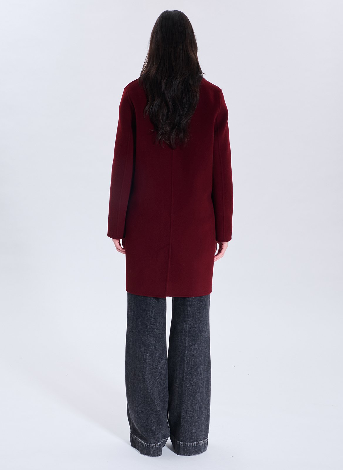 Oversized wool-blend coat with tailored collar ZAPA Red