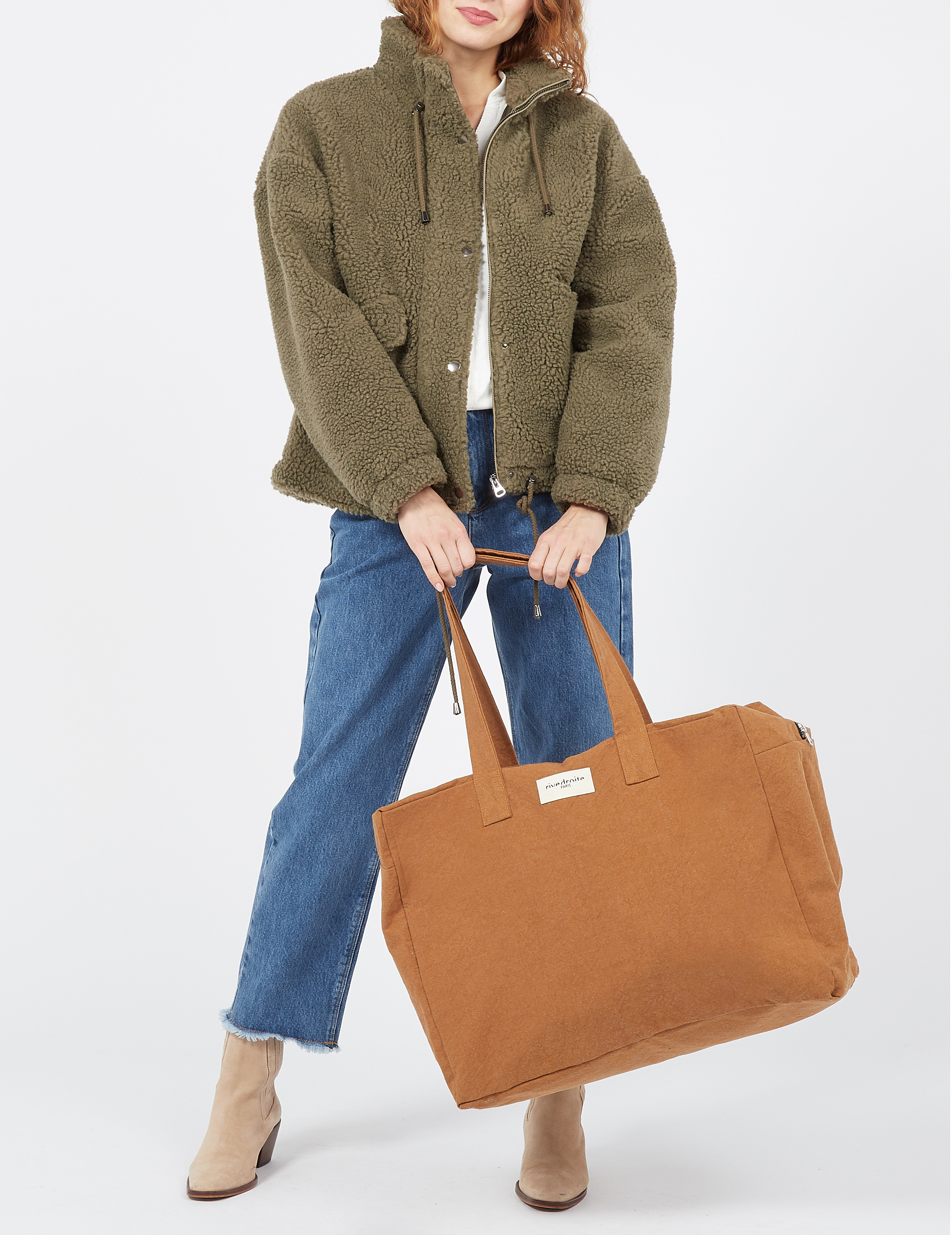 Reisetasche aus Baumwolle RIVEDROITE PARIS Beige