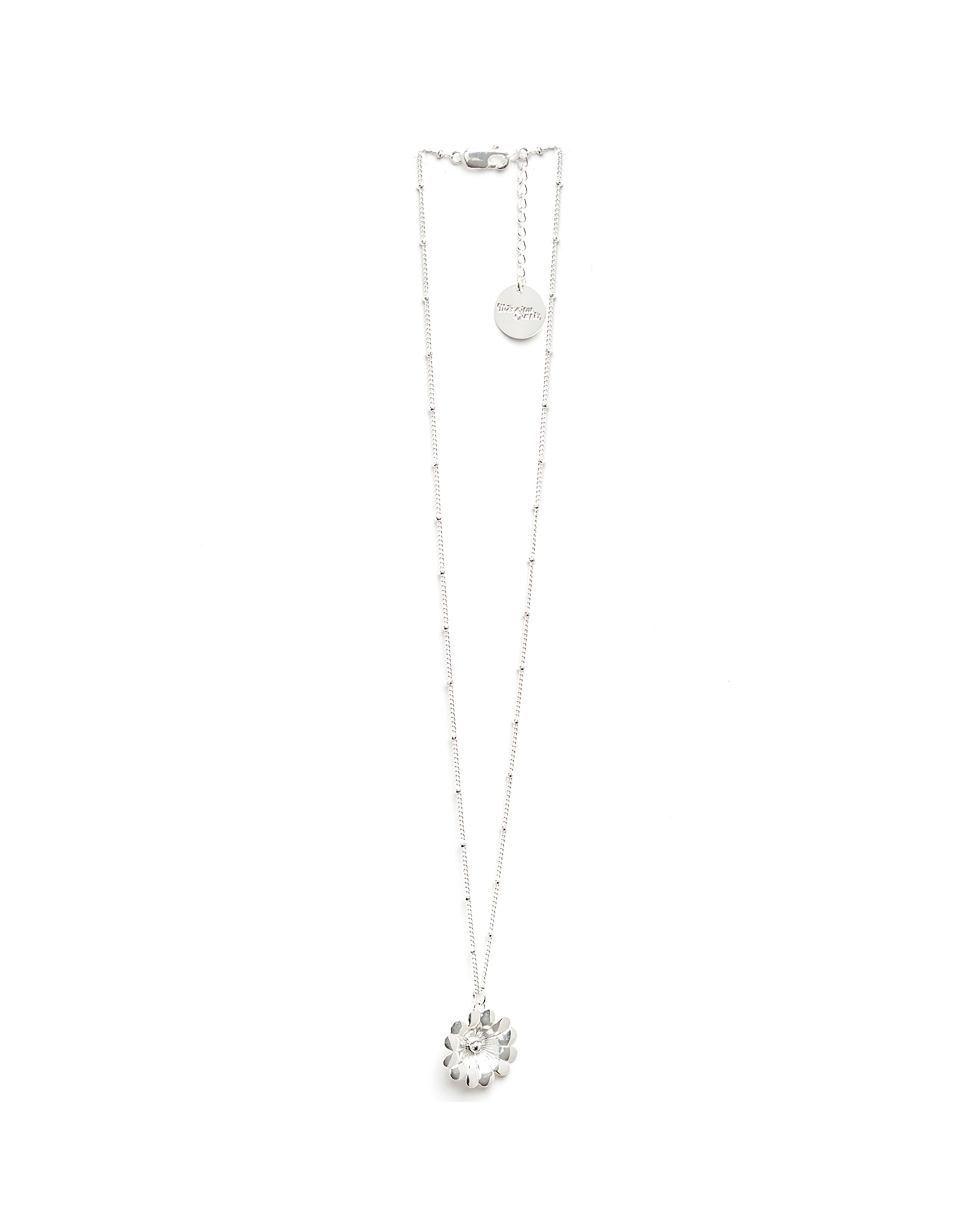 THÉIA - silver-plated flower necklace Silver