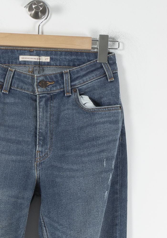 Cropped slim jeans with studs LEVI'S - Seconde main Blue