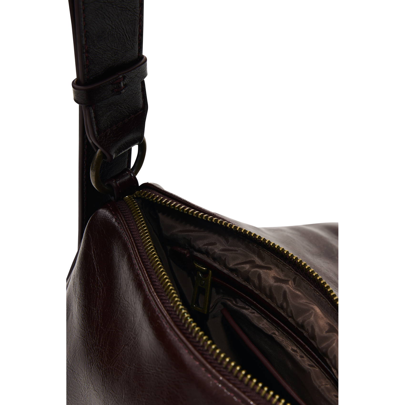 Glänzende Umhängetasche mit Anhängern DESIGUAL Braun