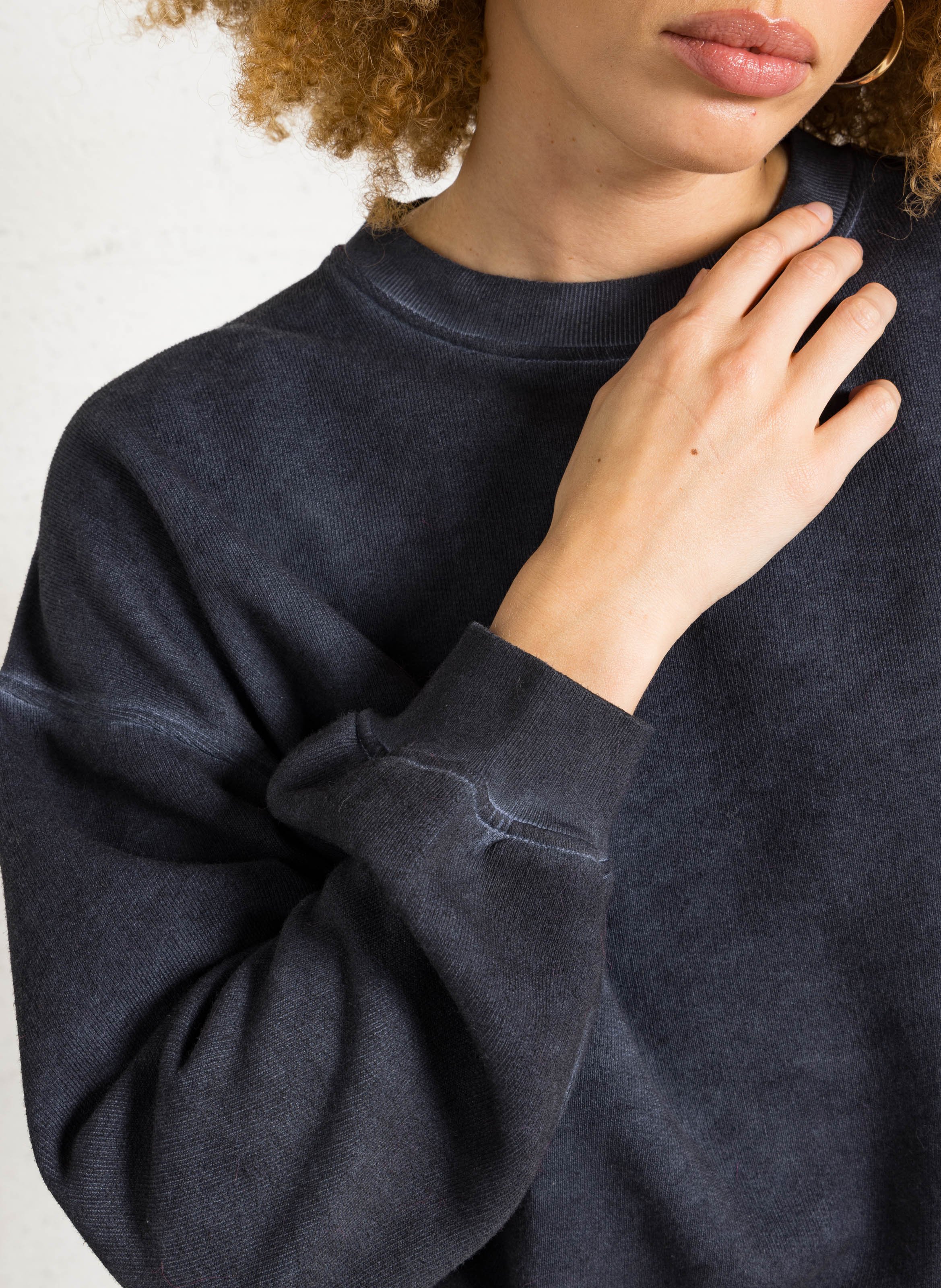 Rundhals-Sweatshirt aus Baumwoll-Mix BELLEROSE Blau