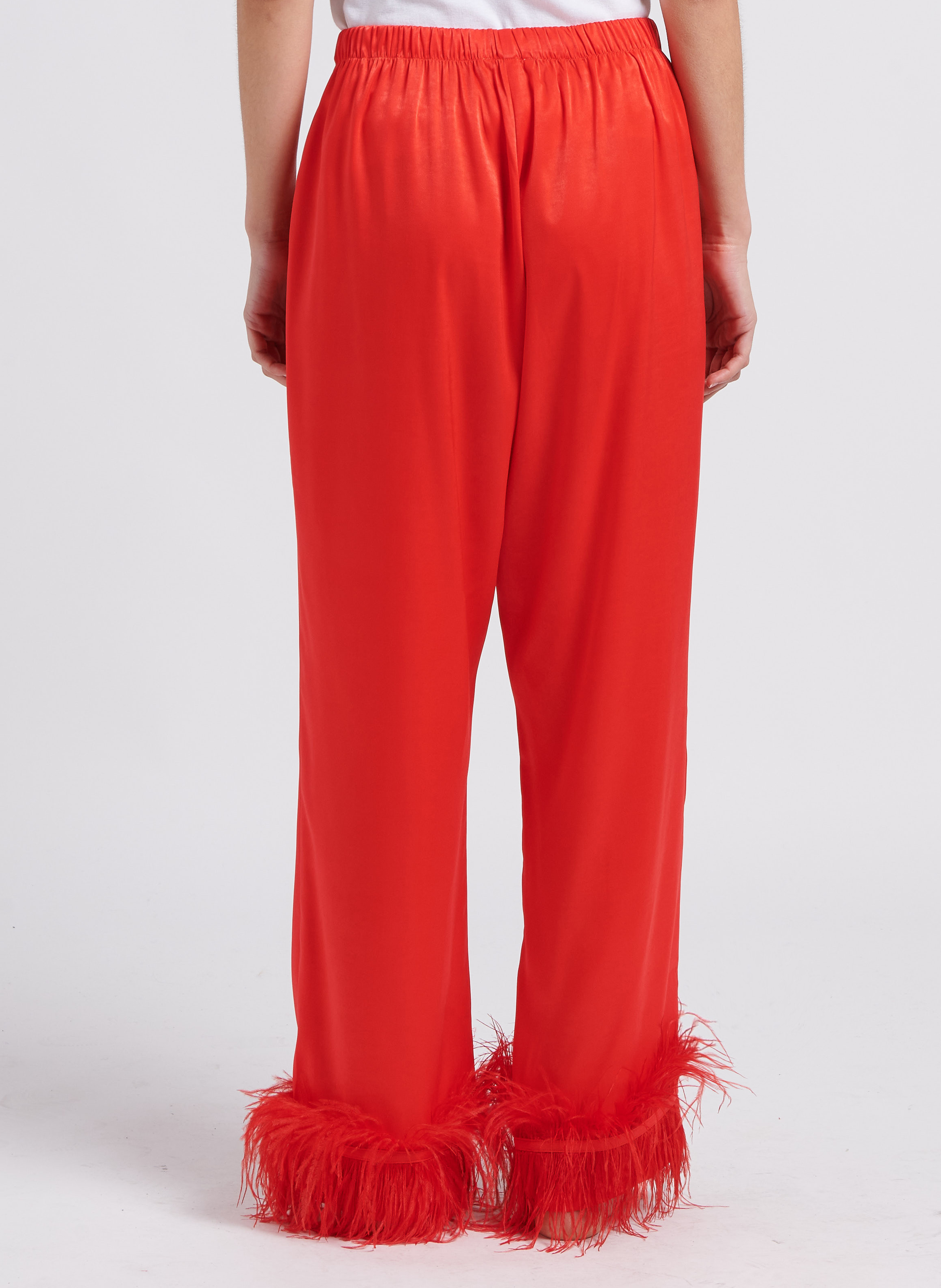 Flowing high-waisted trousers LOVE STORIES Red
