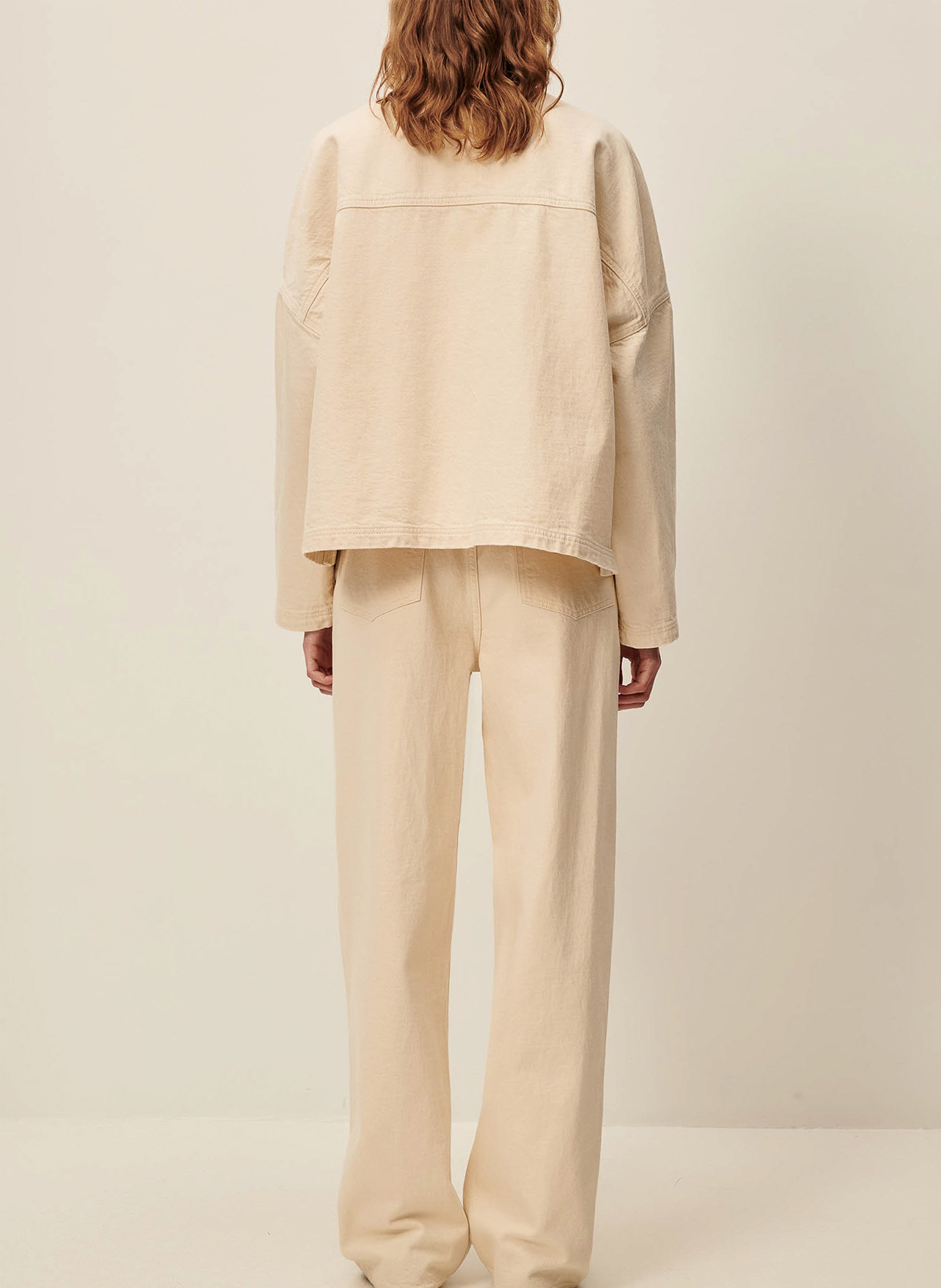 Weite Baumwollübershirt SESSUN Beige