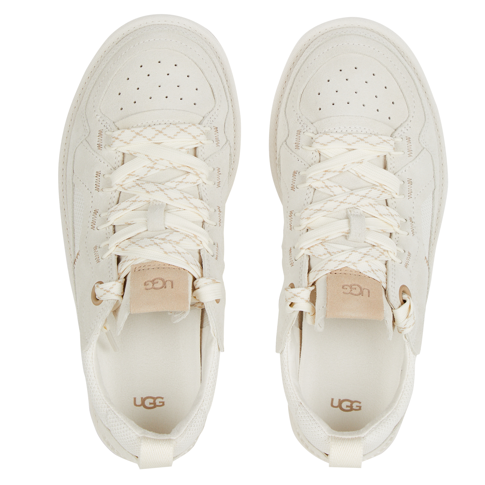 Low-top leather mix sneakers UGG White