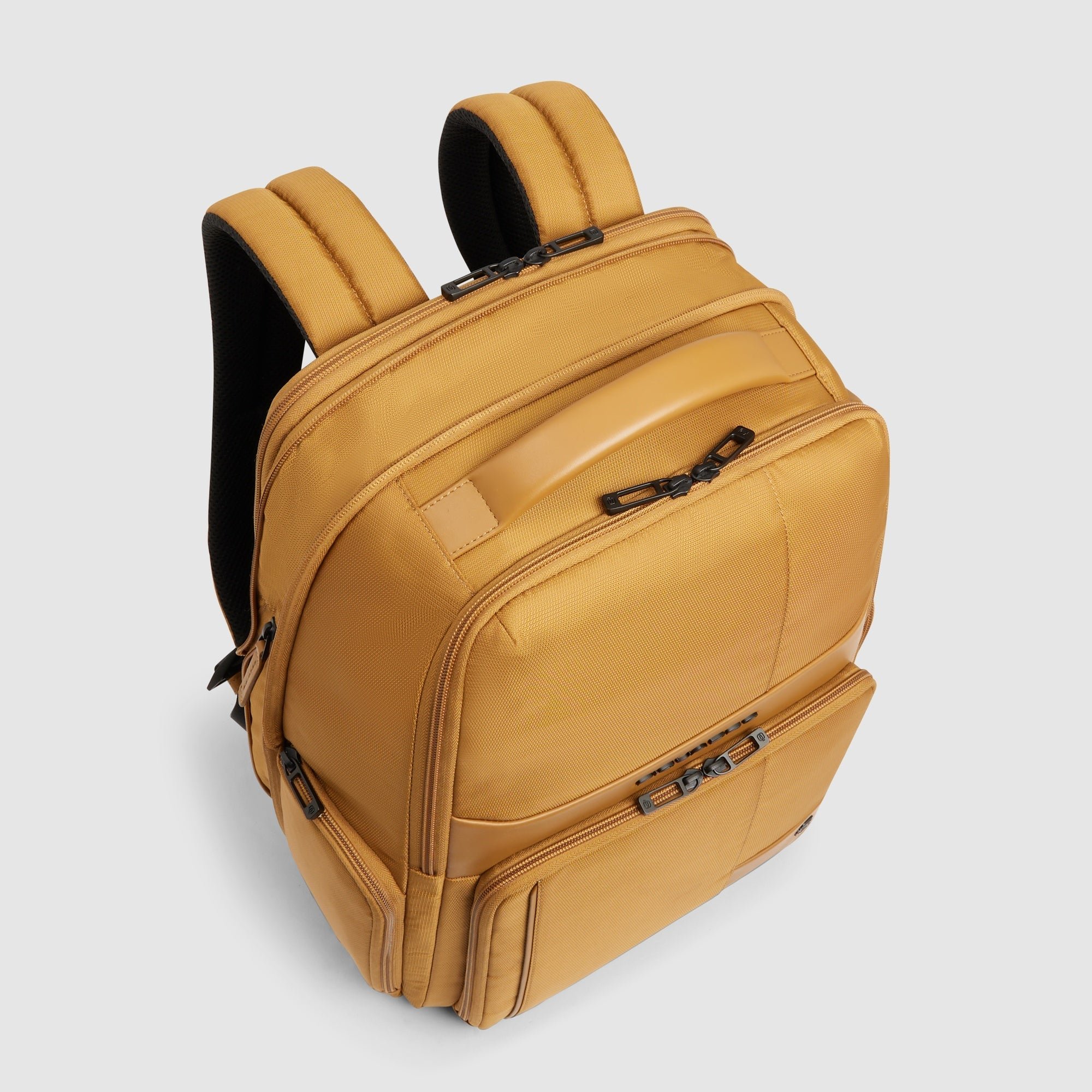 Expandable laptop backpack for 15.6" computer PIQUADRO Yellow