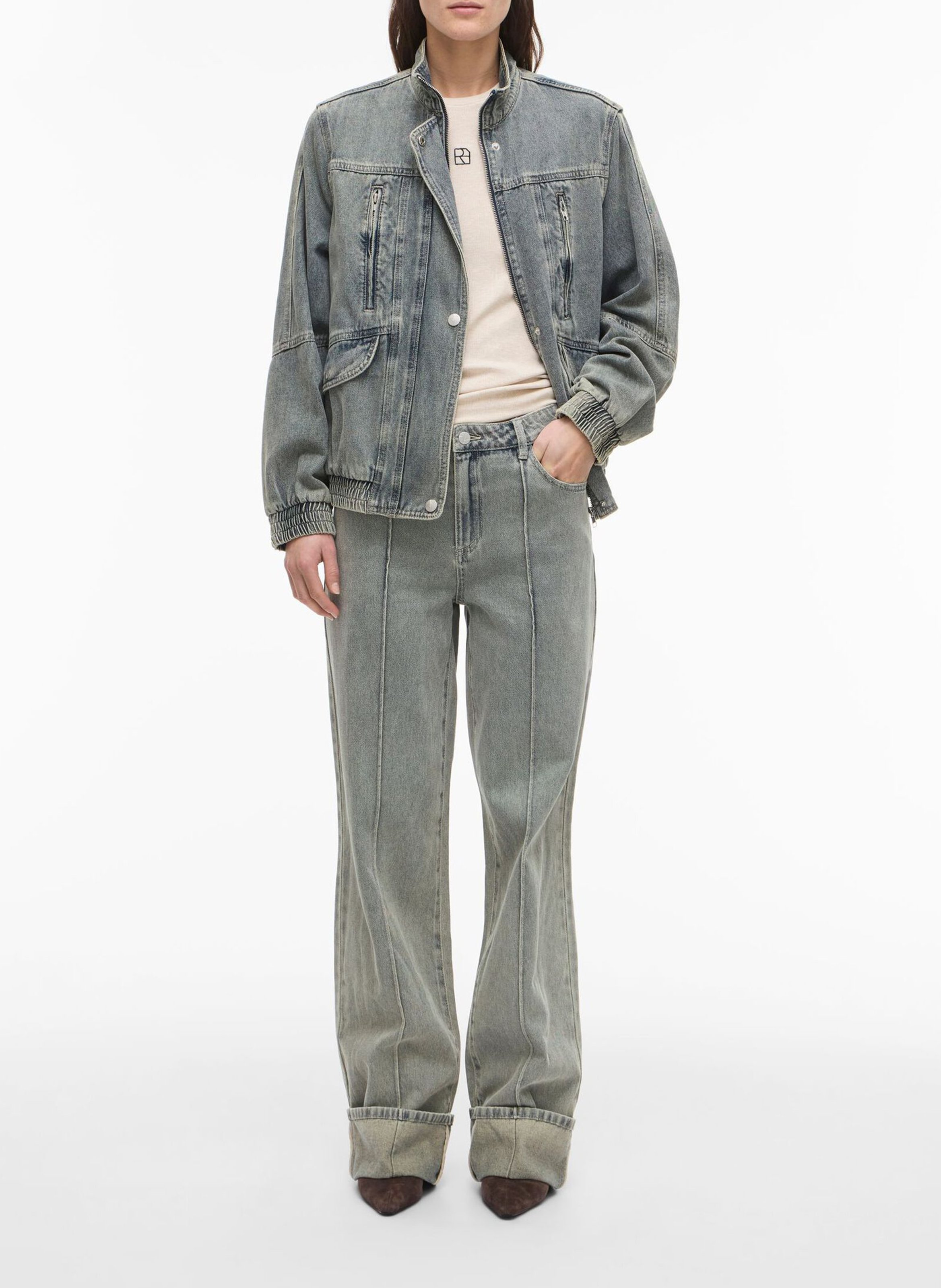 Straight leg jeans in cotton and recycled cotton. ROUGE EDIT Blue