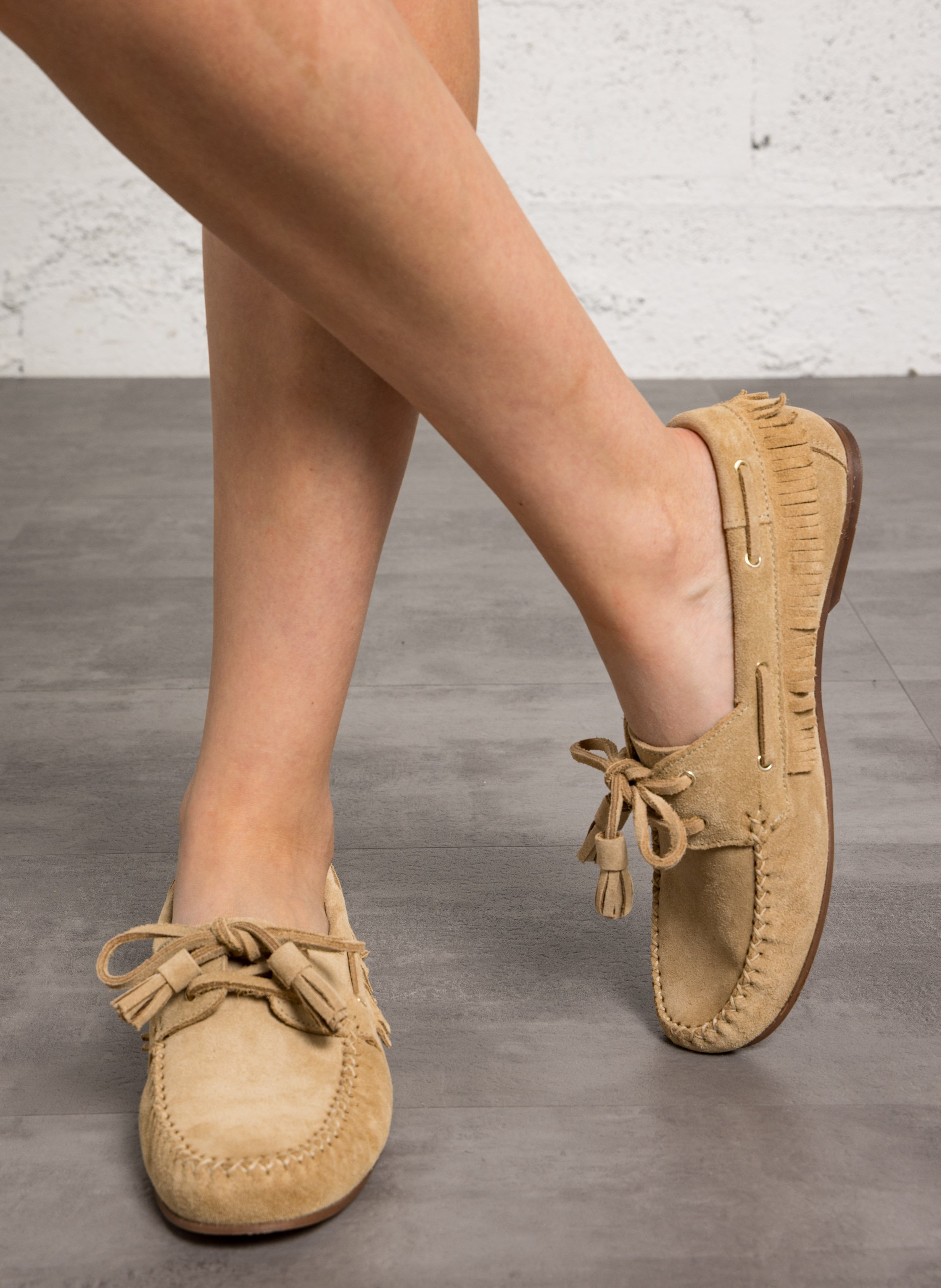 Wildleder Mokassins MELLOW YELLOW Beige