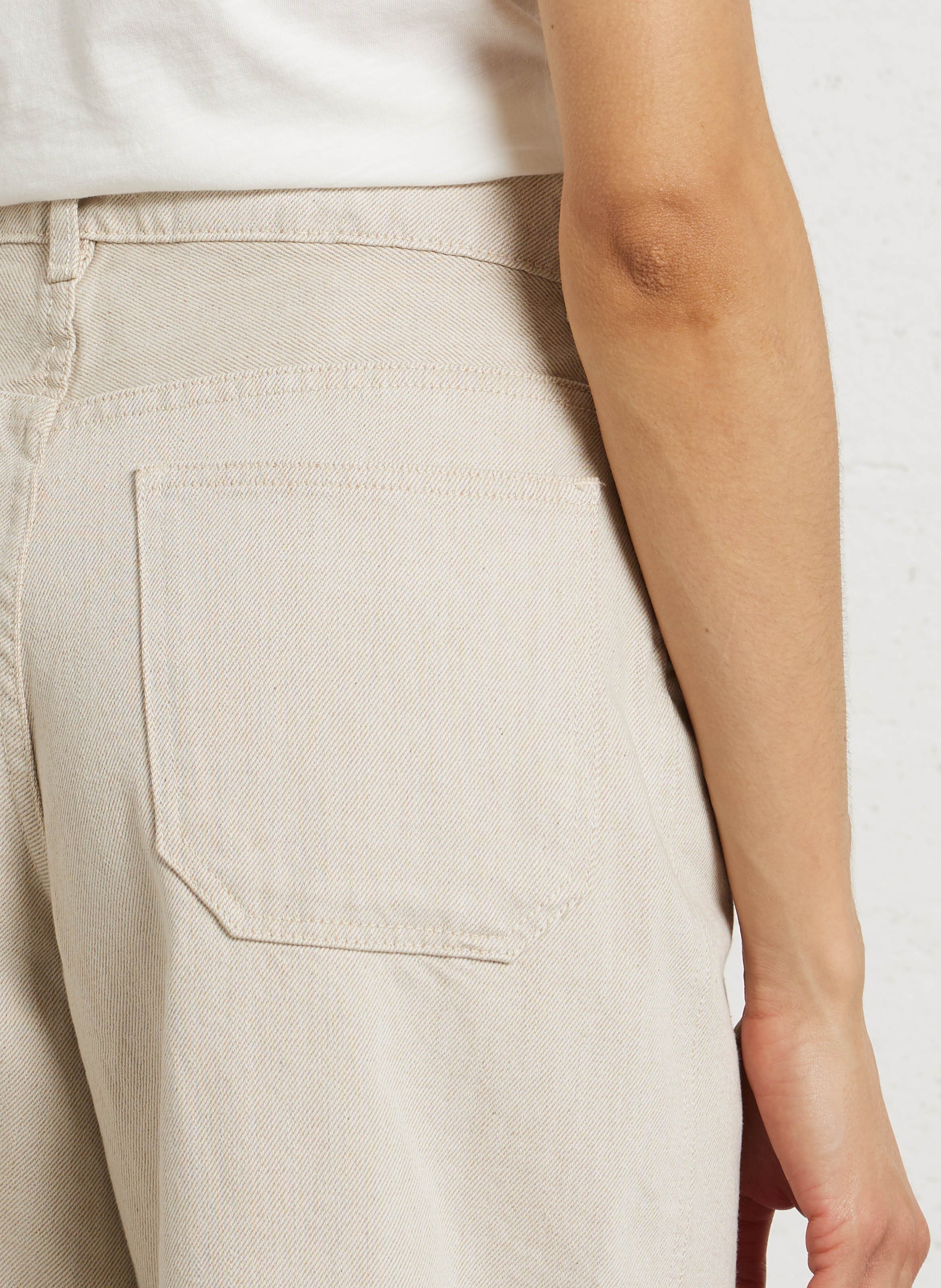 Jean large en coton DES PETITS HAUTS Beige