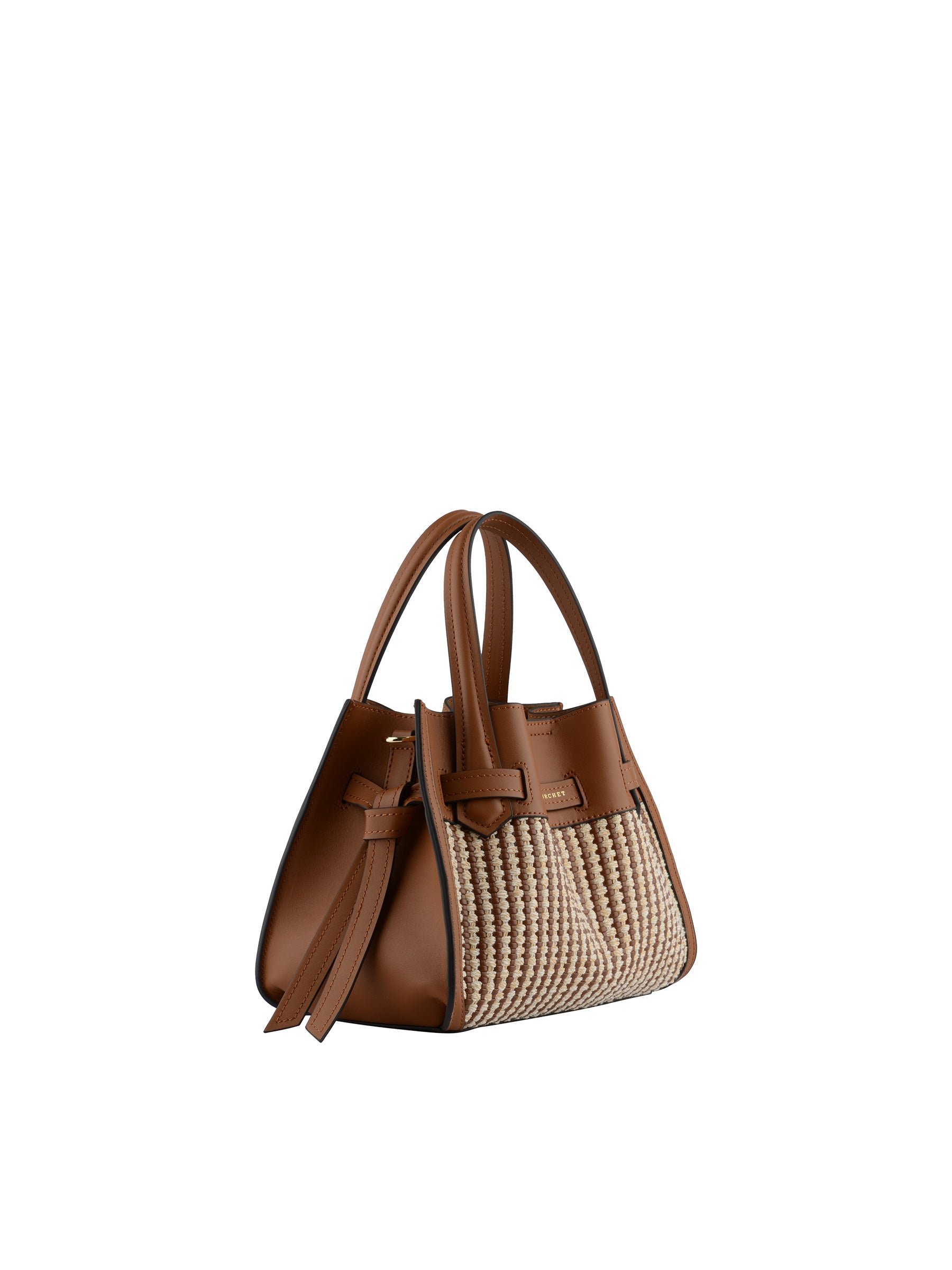 Calfskin leather handbag POURCHET Golden