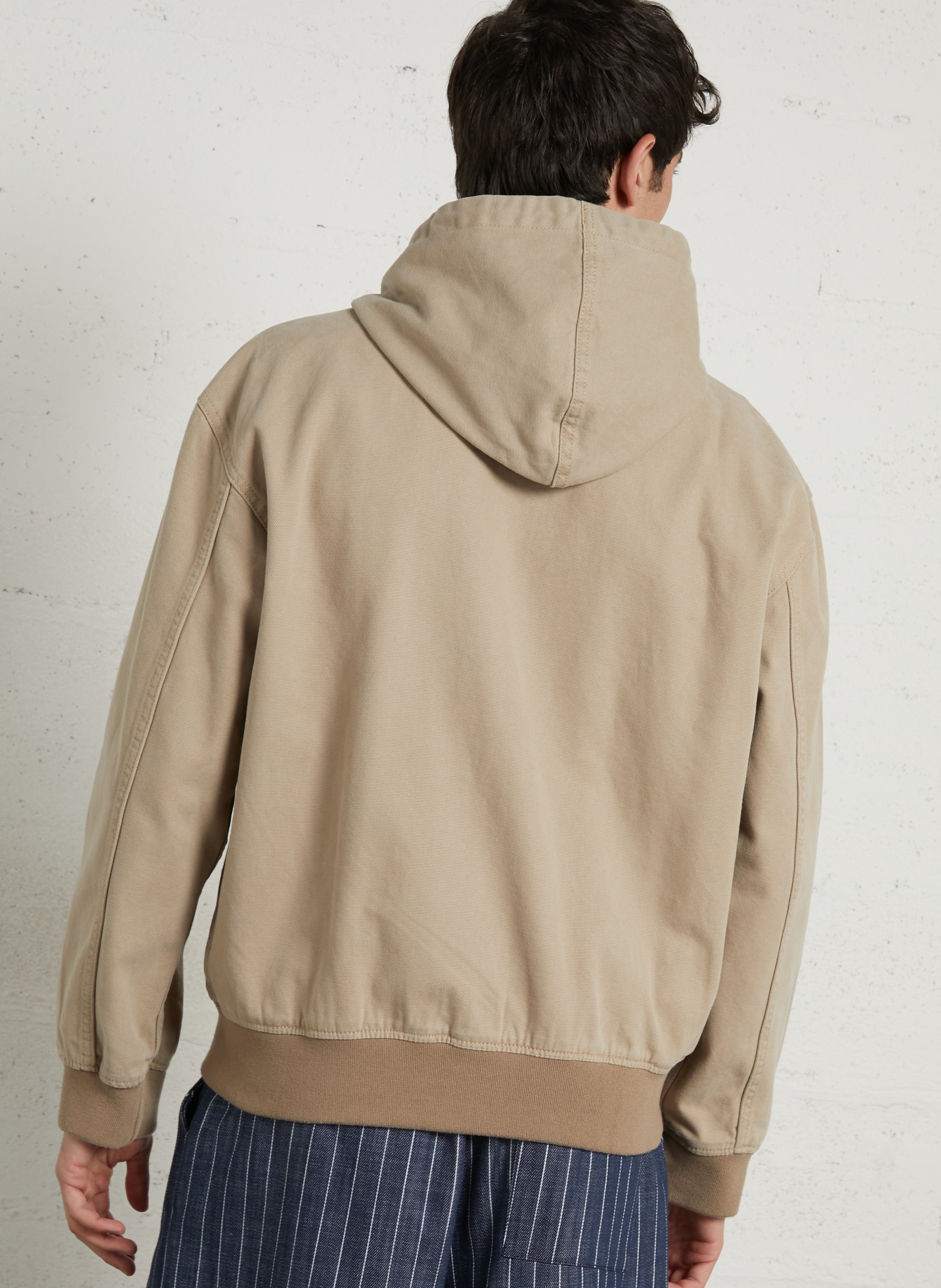 Veste à capuche droite en coton DICKIES Beige