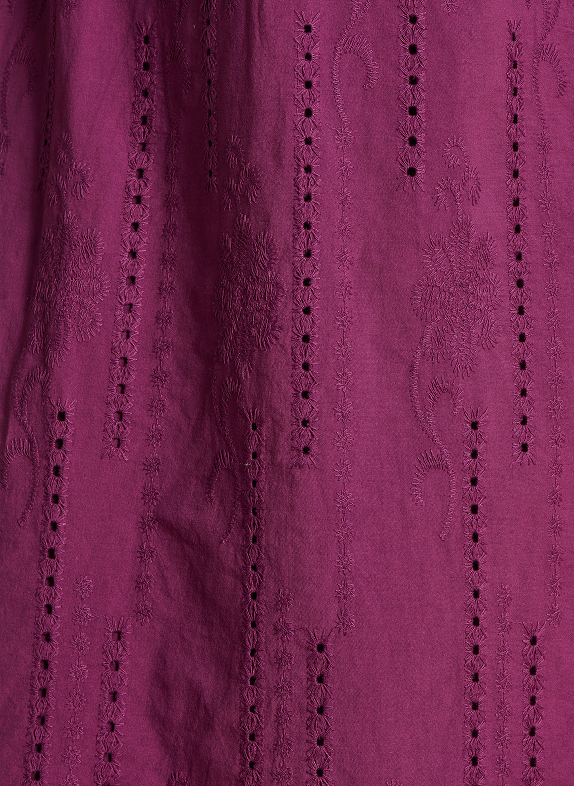 Baumwoll-Midikleid mit V-Ausschnitt LA FEE MARABOUTEE Violett