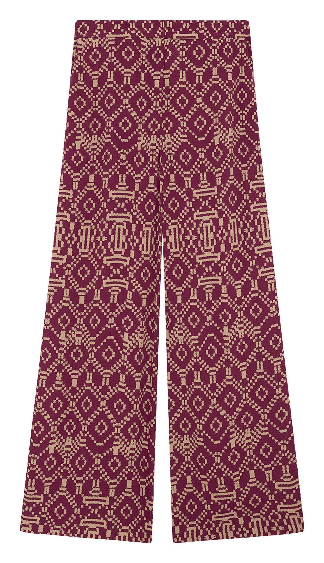 Pantalon large imprimé CAROLL Rouge