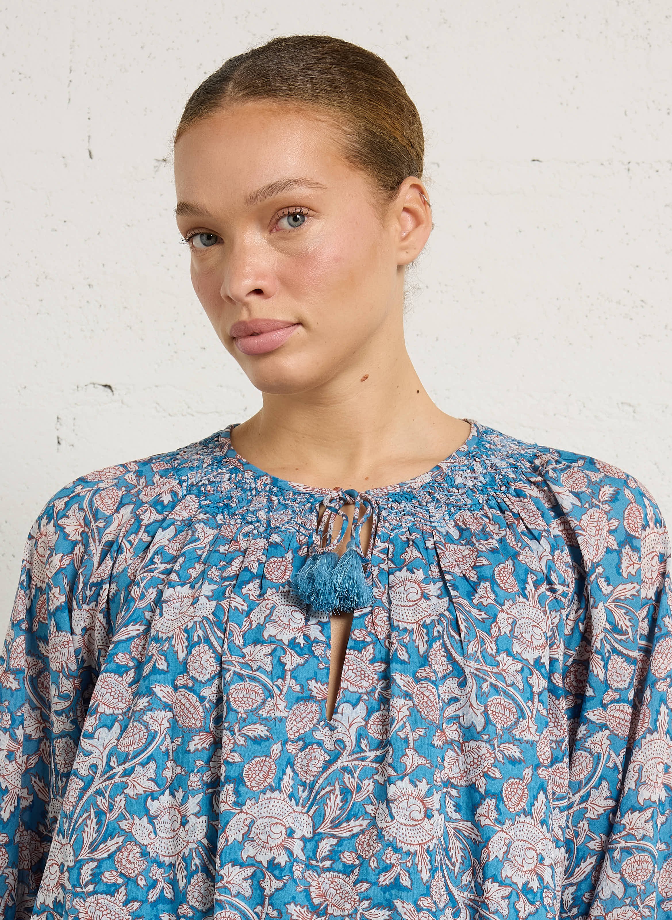 Kurzes, lockeres Bio-Baumwollkleid LOUISE MISHA Mehrfarbig