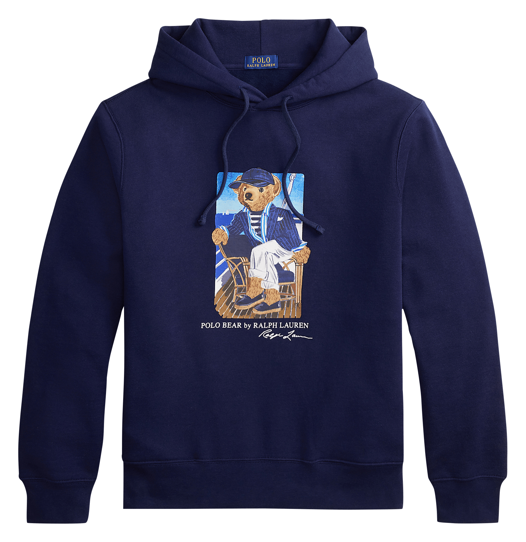Straight cotton-blend hoodie POLO RALPH LAUREN Blue