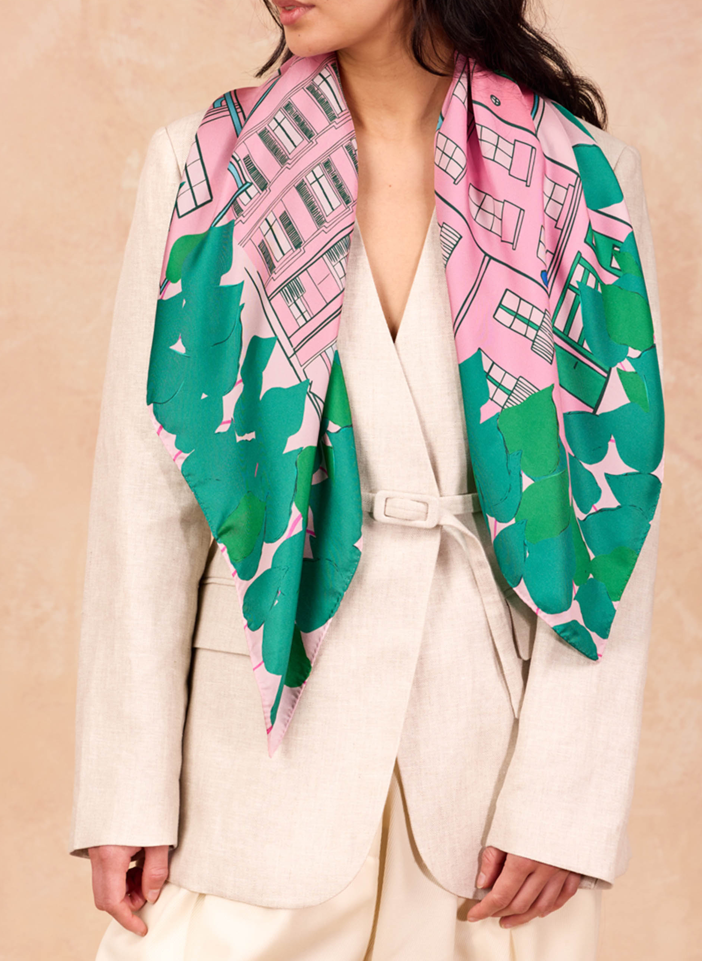Kassaway - Seidenfoulard PETITJEAN PARIS Rosa