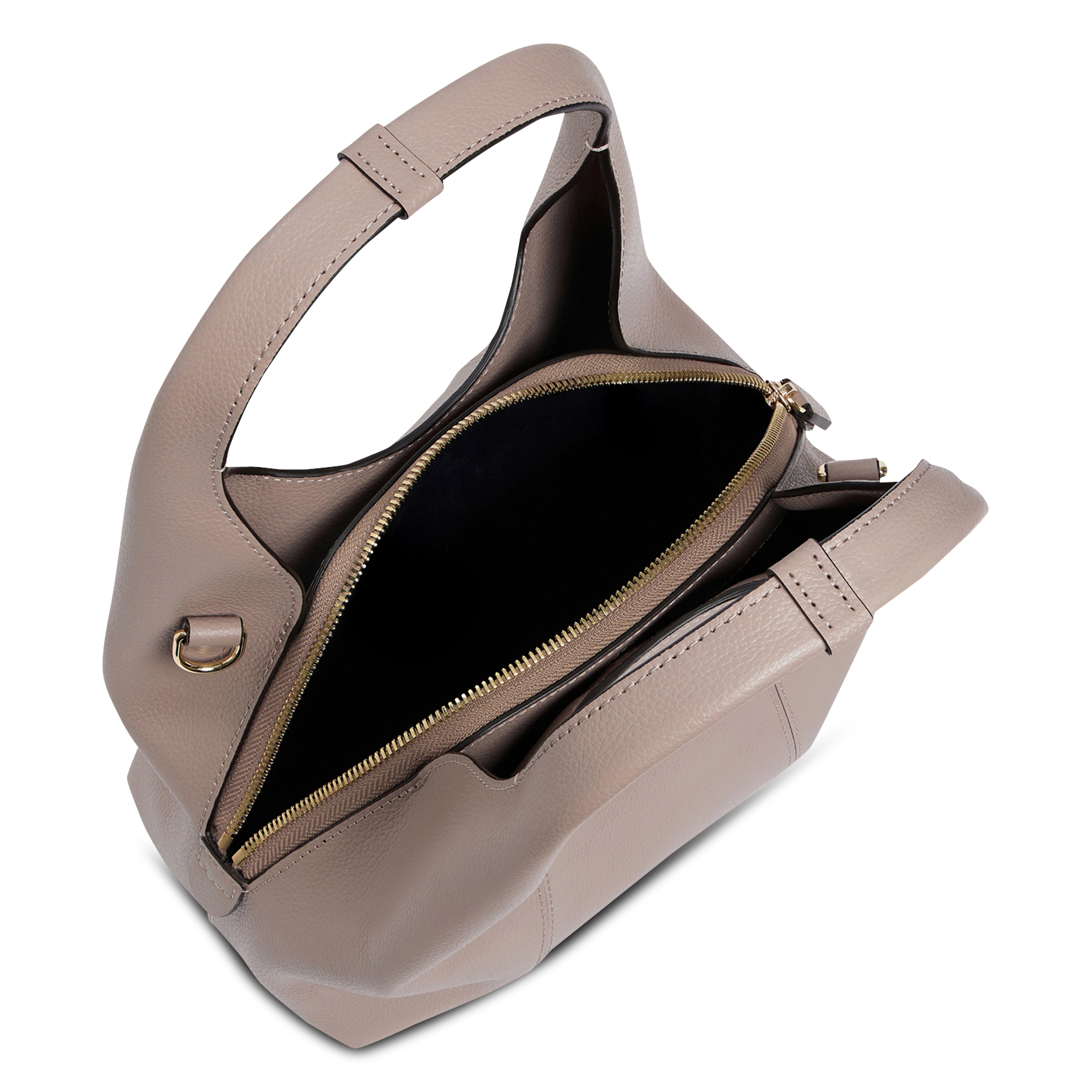 Umhängetasche aus genarbtem Leder LE TANNEUR Beige