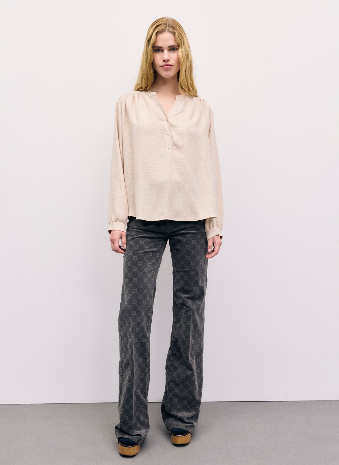 Blouse col tunisien GERARD DAREL Beige