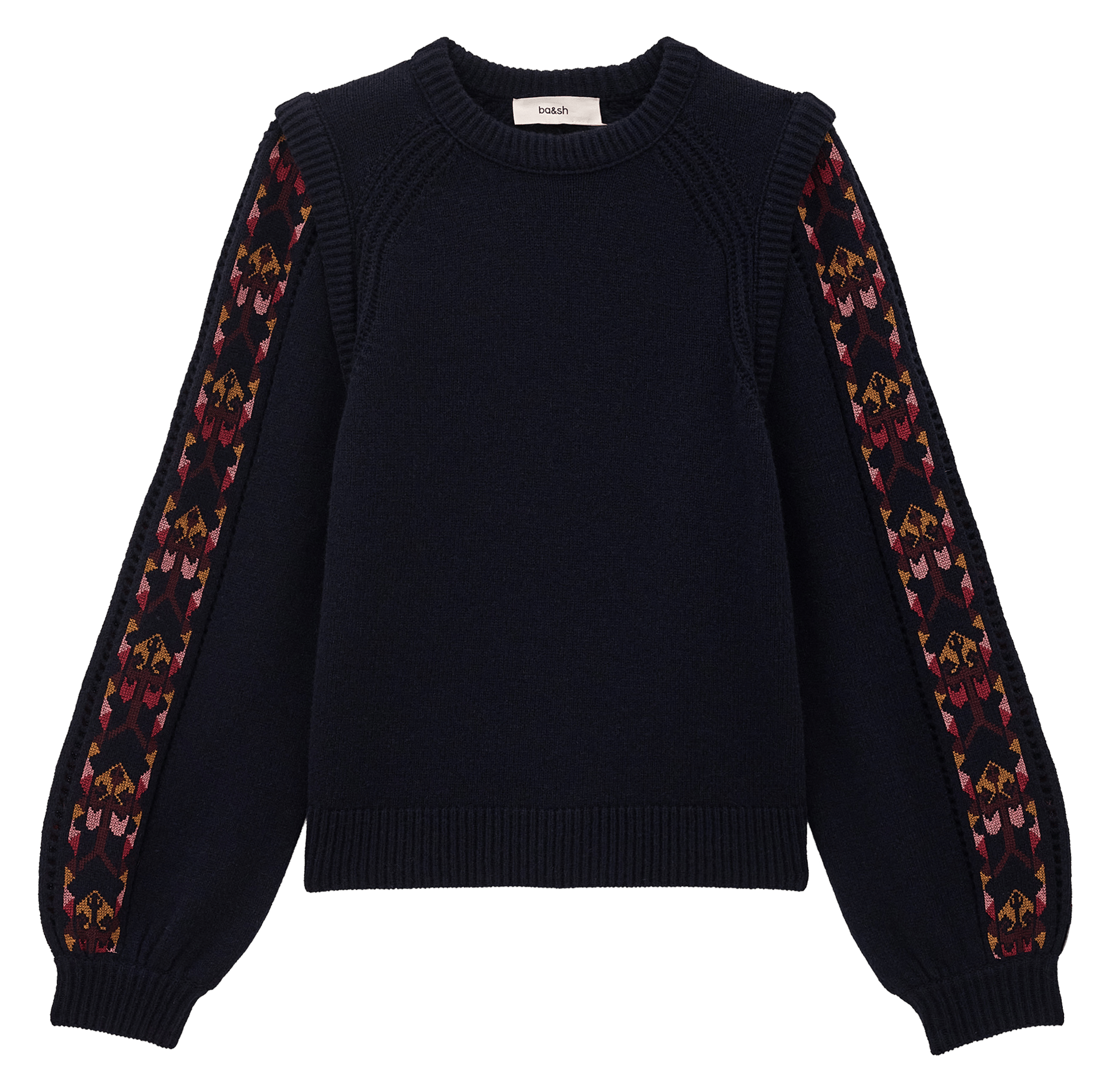 Gestrickter Pullover aus Wollstrick BA&SH Blau