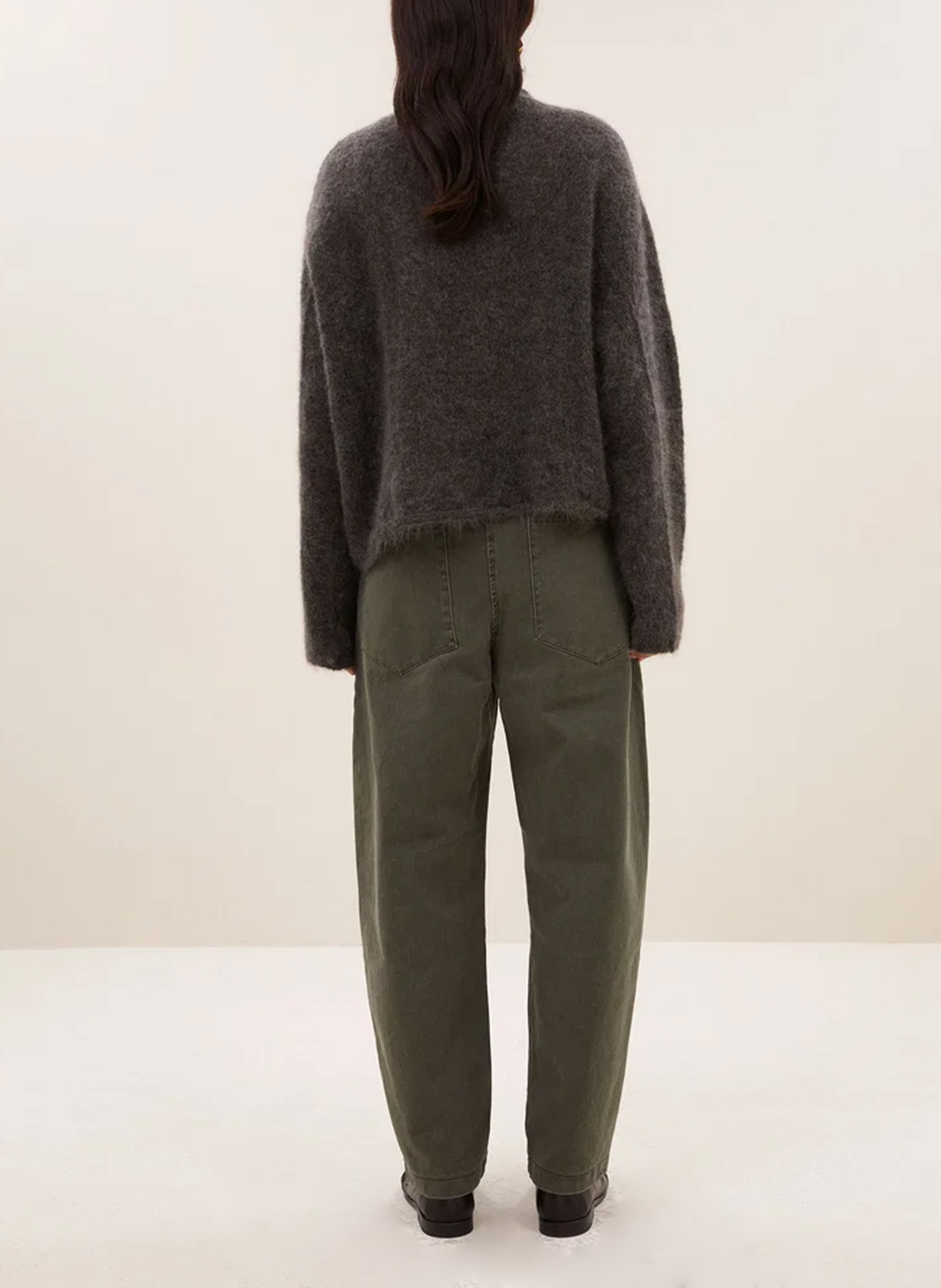 Pantalon droit uni élastiqué BY BAR Vert