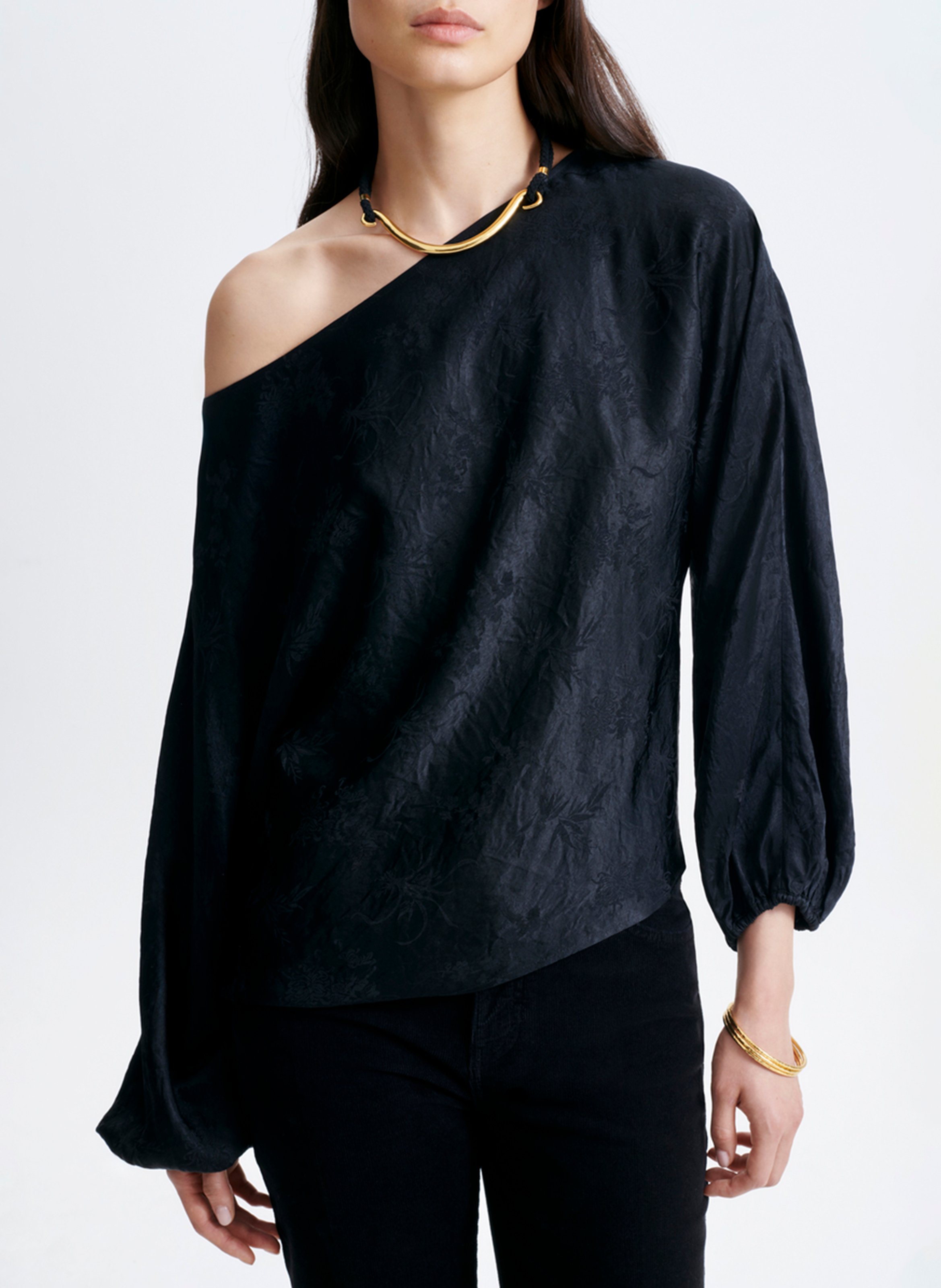Blusa amplia cuello barco VANESSA BRUNO Negro