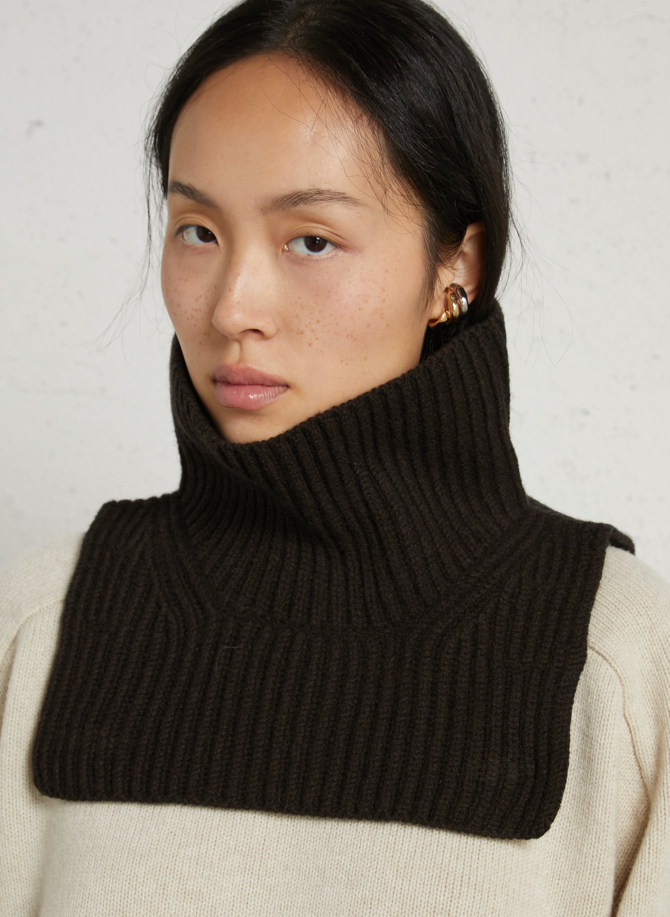 Merino wool collar SOEUR Brown