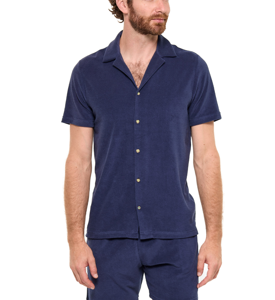 Midnight blue terry cloth shirt GILI'S Blue