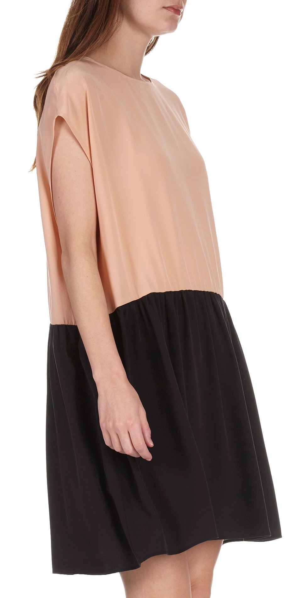 Oversized silk dress ATTIC AND BARN Beige