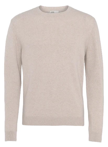 Rundhalspullover aus Merinowolle, Regular Fit COLORFUL STANDARD Weiss